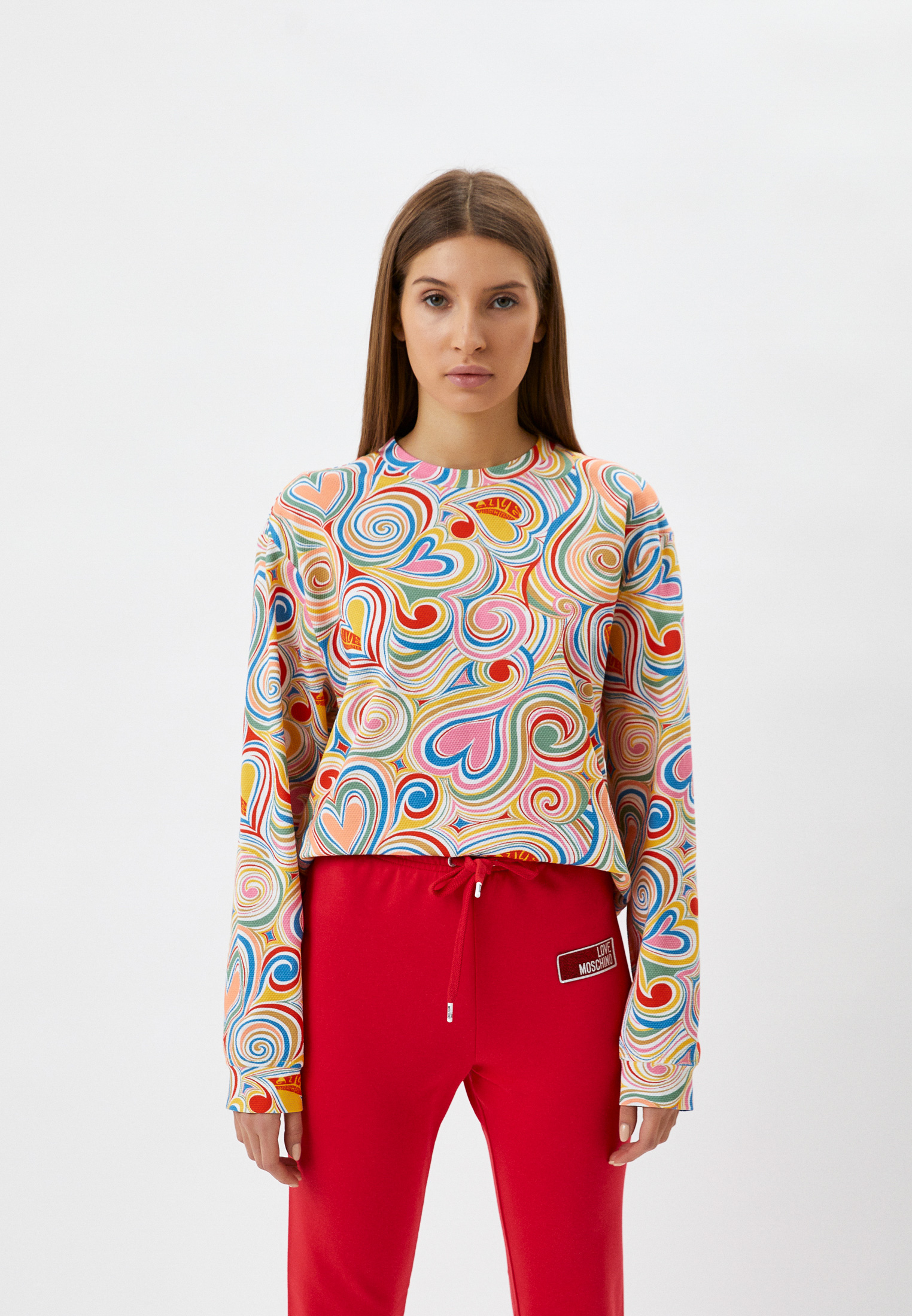 Свитшот Love Moschino, цвет: мультиколор, RTLACE899501 — купить в ...