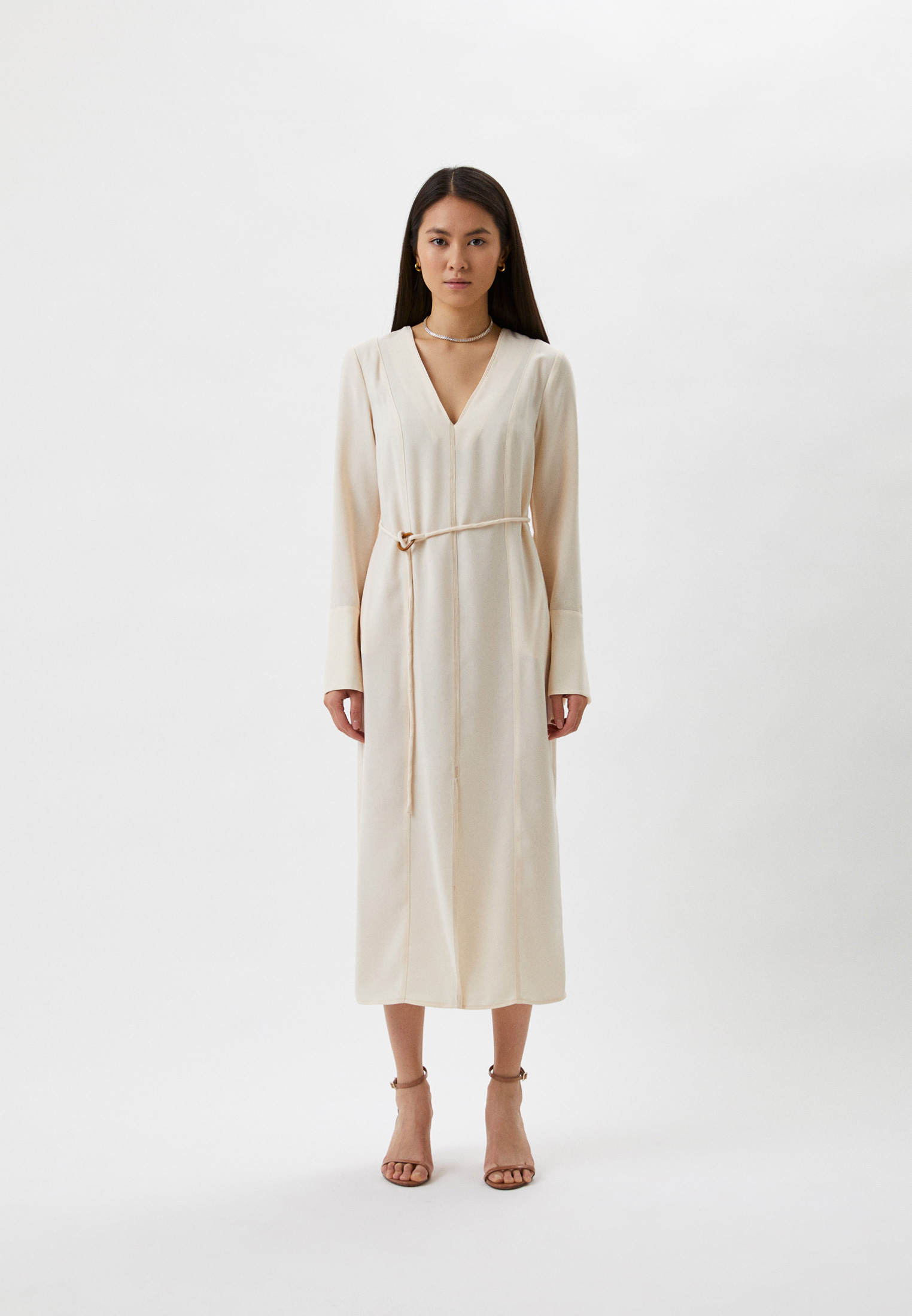 Платье Calvin Klein, цвет: бежевый, RTLACF594001 — купить в интернет ...