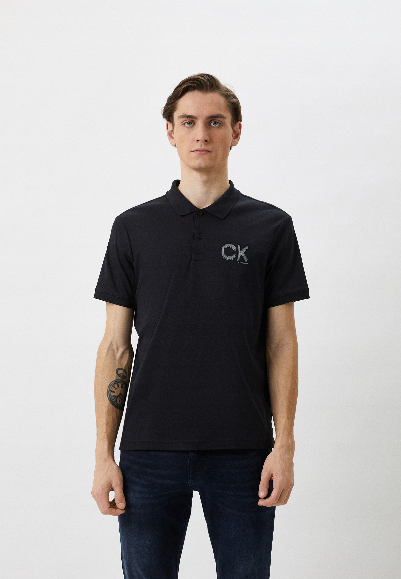 Поло Calvin Klein, цвет: черный, RTLACF623001 — купить в интернет ...