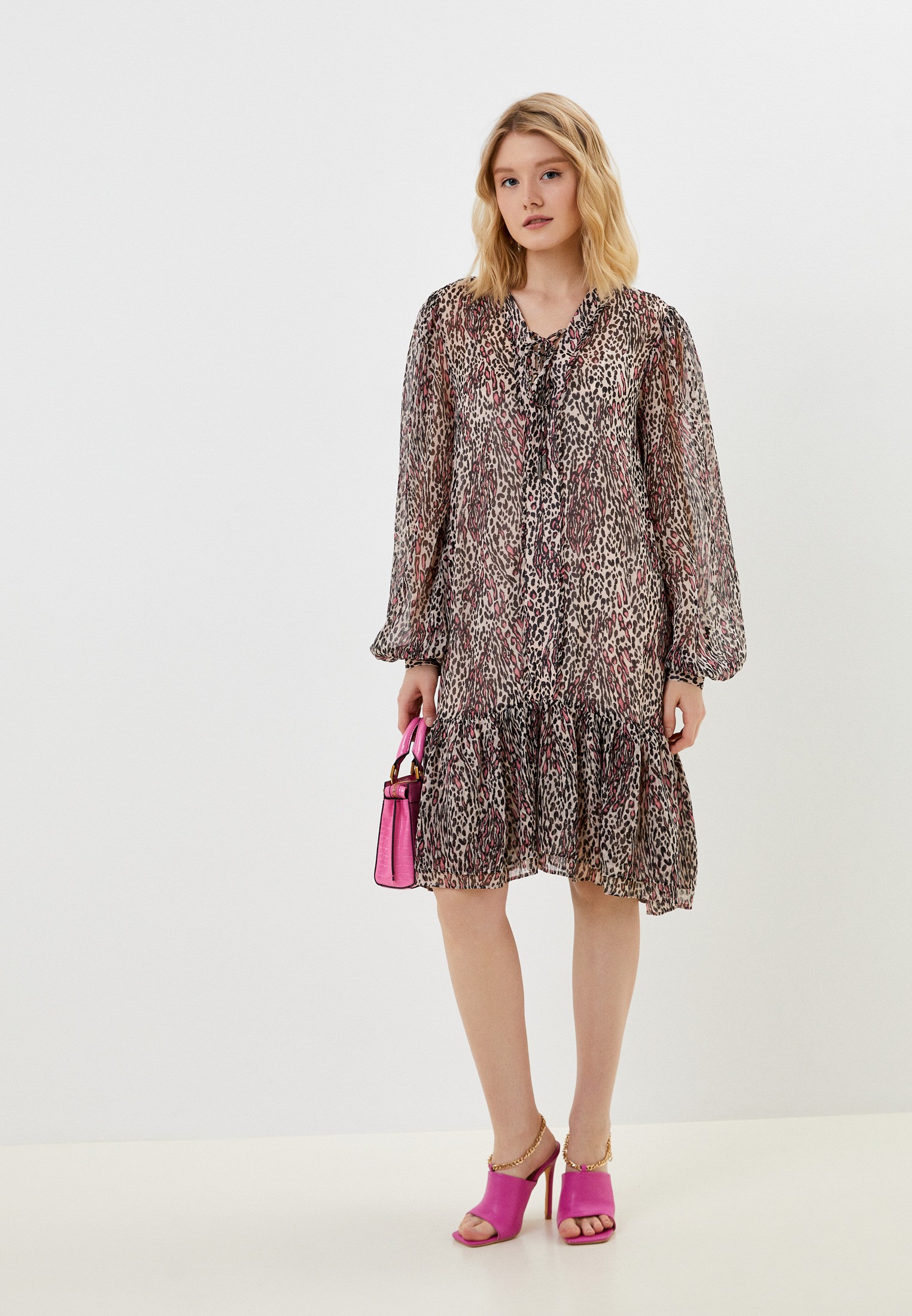 Платье Guess, цвет: бежевый, RTLACF627401 — купить в интернет-магазине ...
