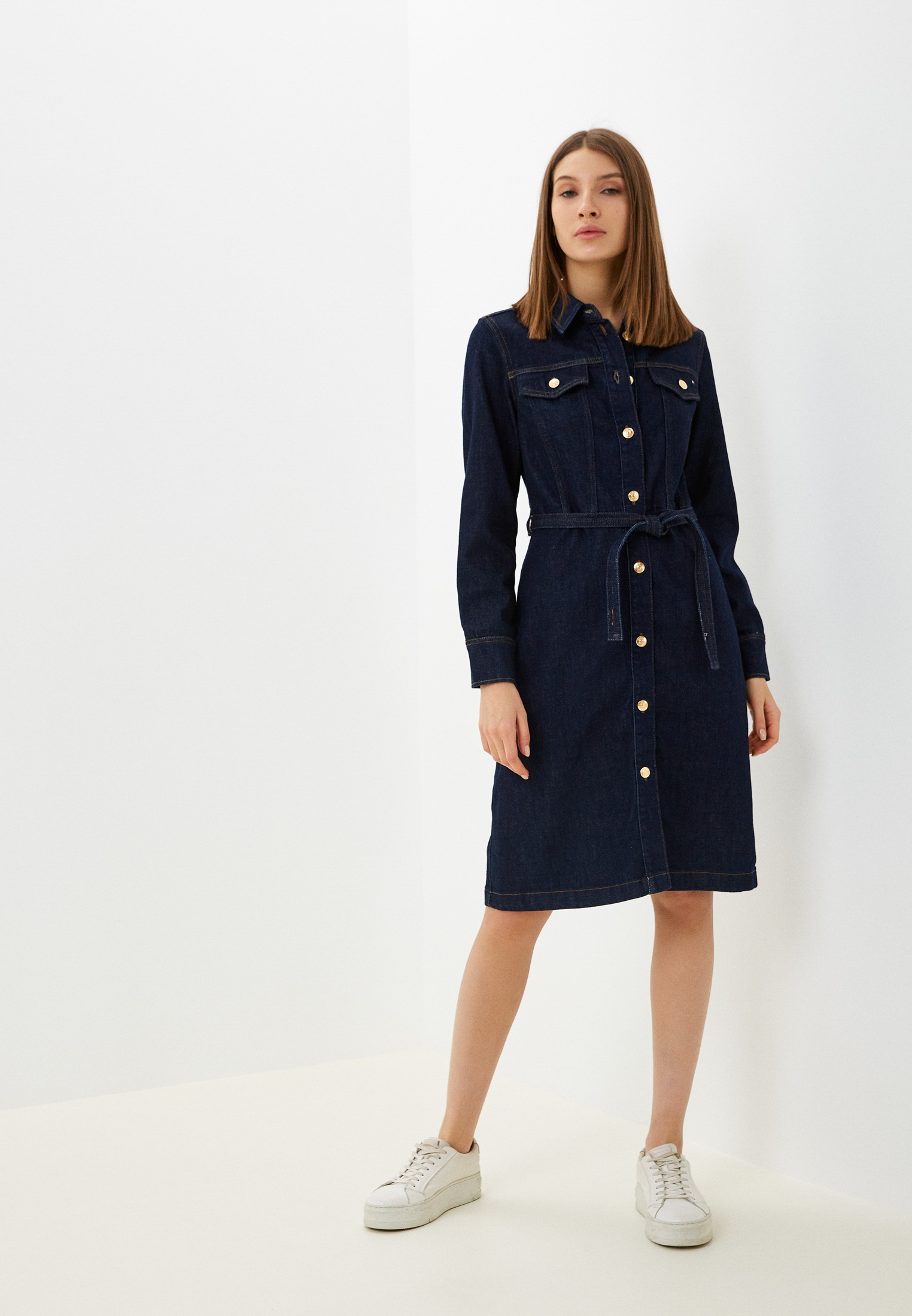Платье джинсовое Tommy Hilfiger, цвет: синий, RTLACF698701 — купить в ...