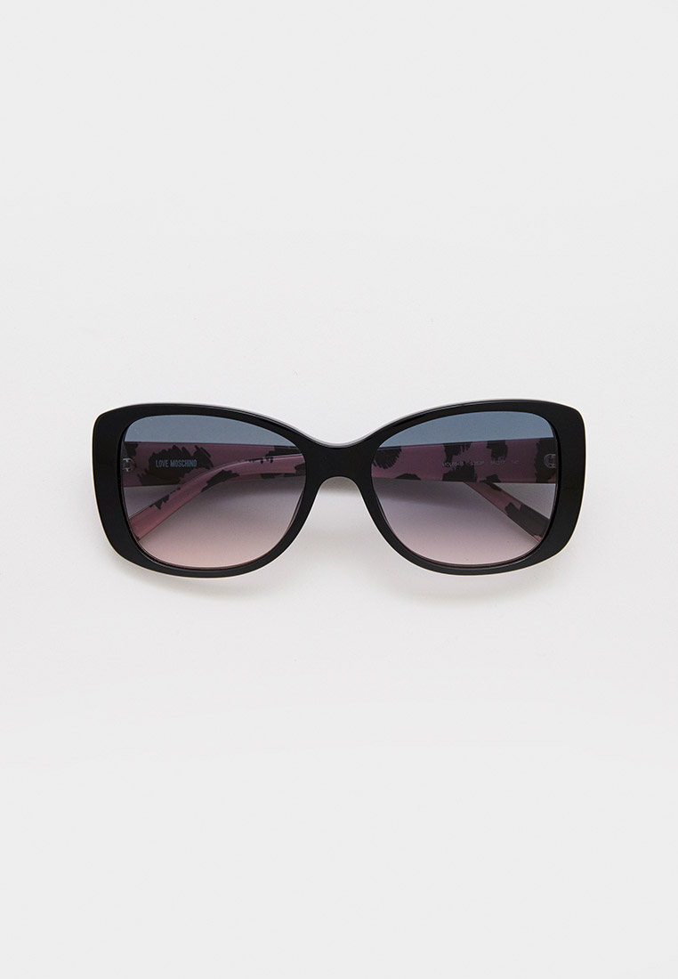 Очки солнцезащитные Love Moschino MOL054/S S3S, цвет: черный ...