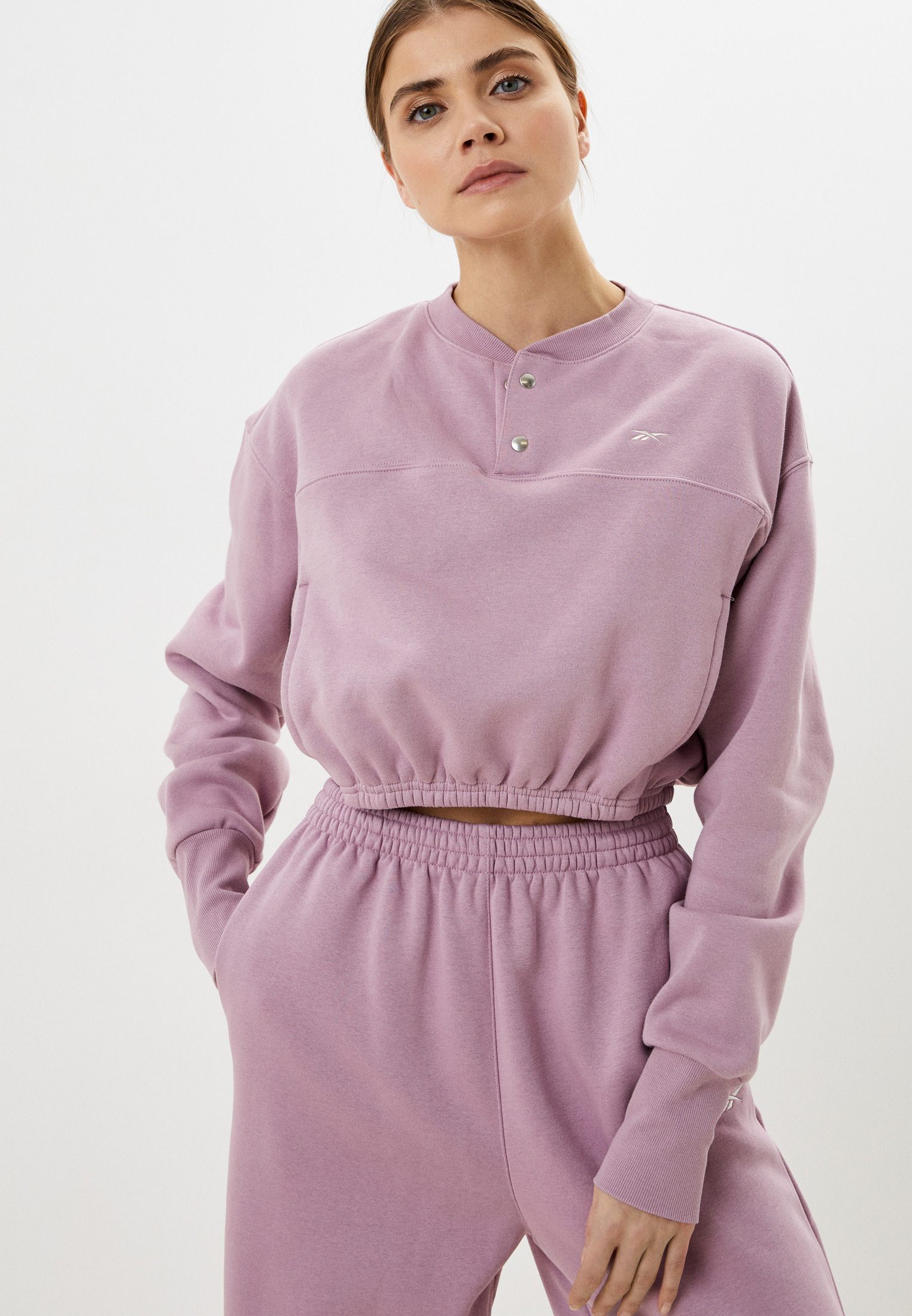 Олимпийка Reebok CL WDE VINTAGE CREW, цвет: розовый, RTLACG294101 ...