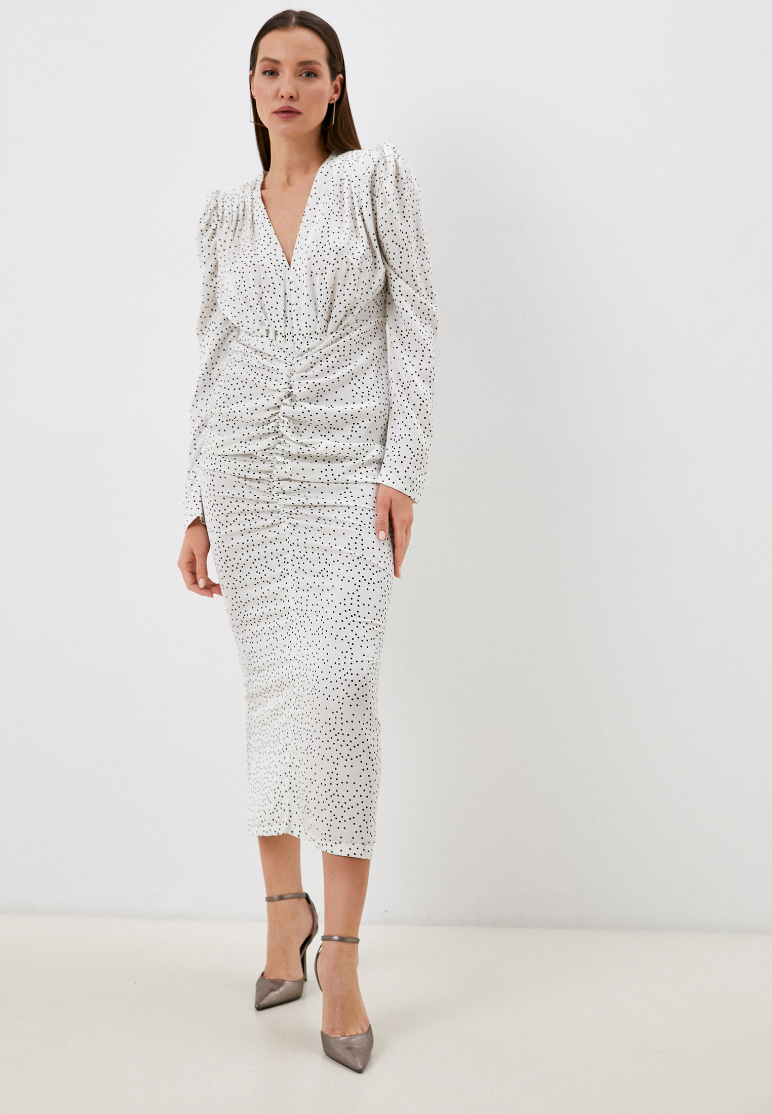 Платье Francesca Peretti с подплечниками, цвет: белый, RTLACG337501 ...