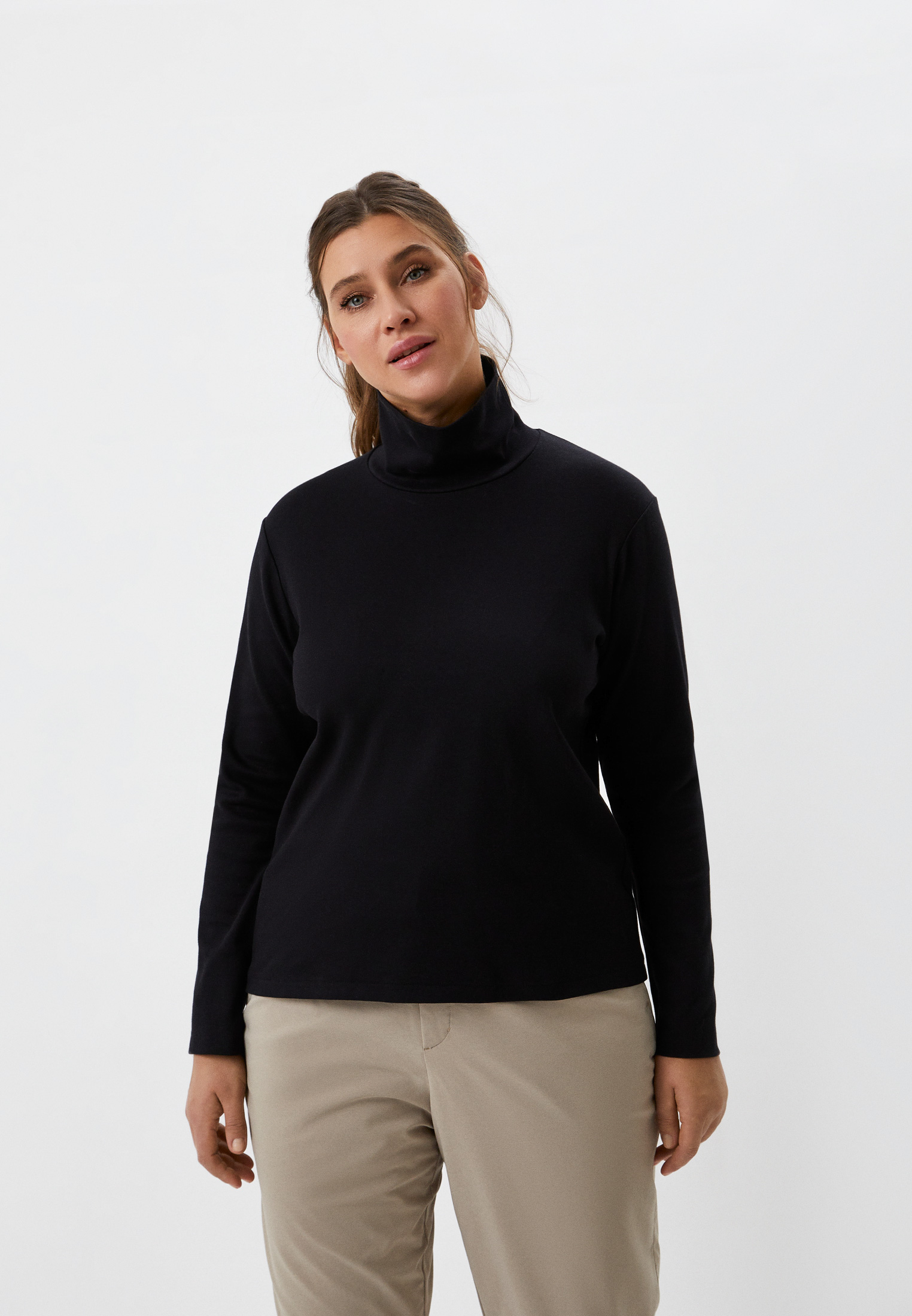 Водолазка UNIQLO из хлопка, цвет: черный, RTLACG430201 — купить в ...