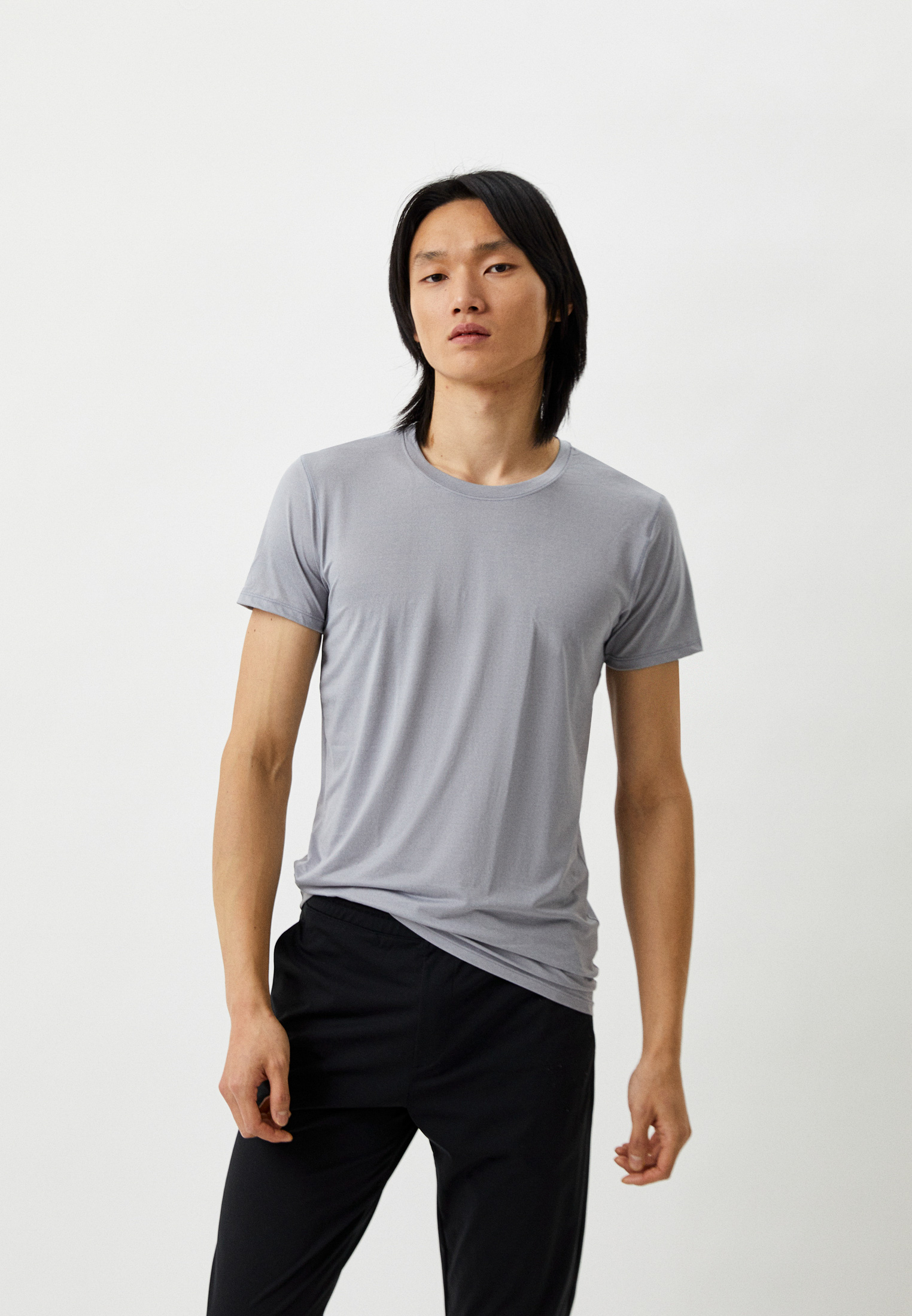 Футболка UNIQLO AIRism, цвет: серый, RTLACG452901 — купить в интернет ...