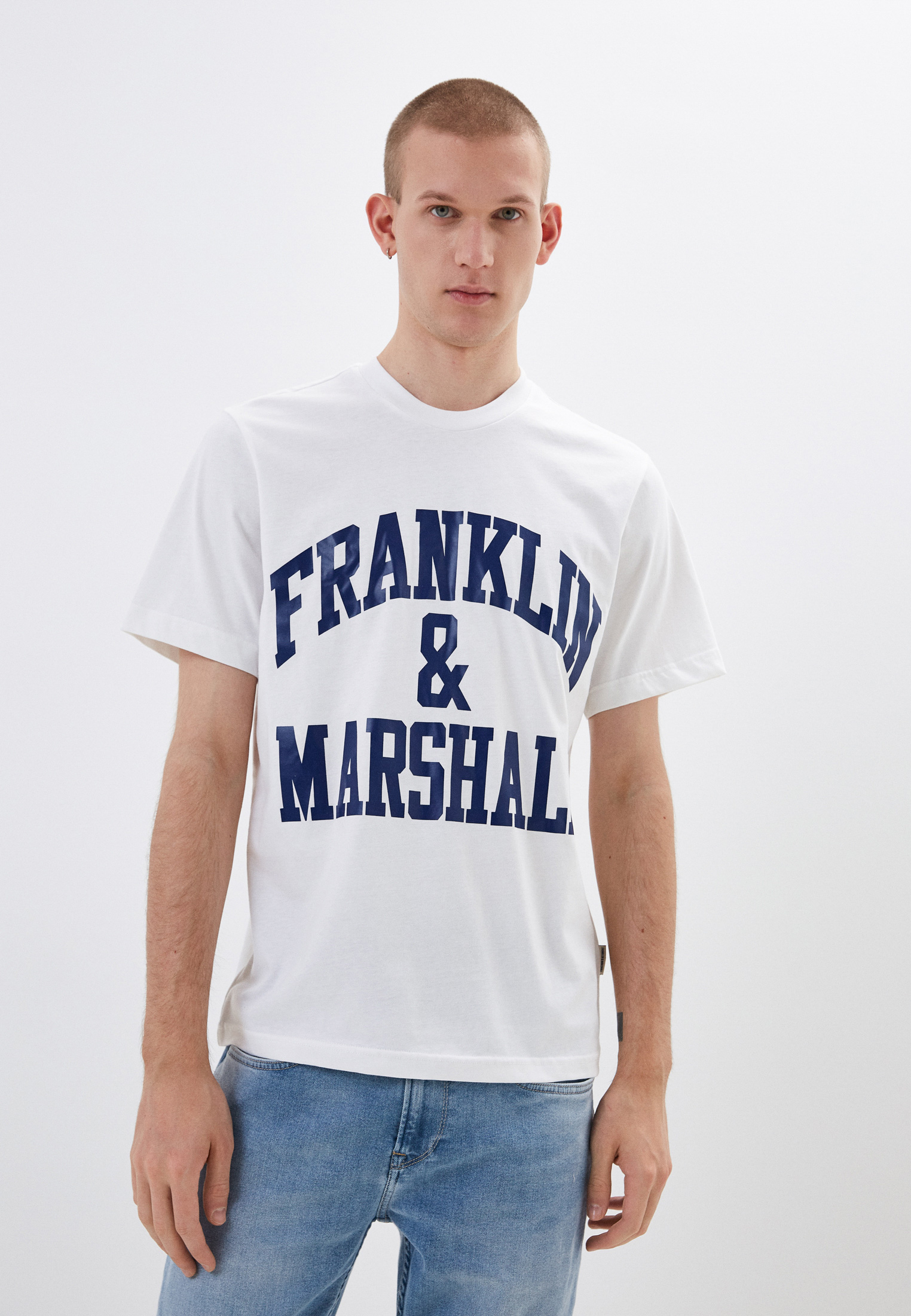 Футболка Franklin & Marshall, цвет: белый, RTLACG945301 — купить в ...