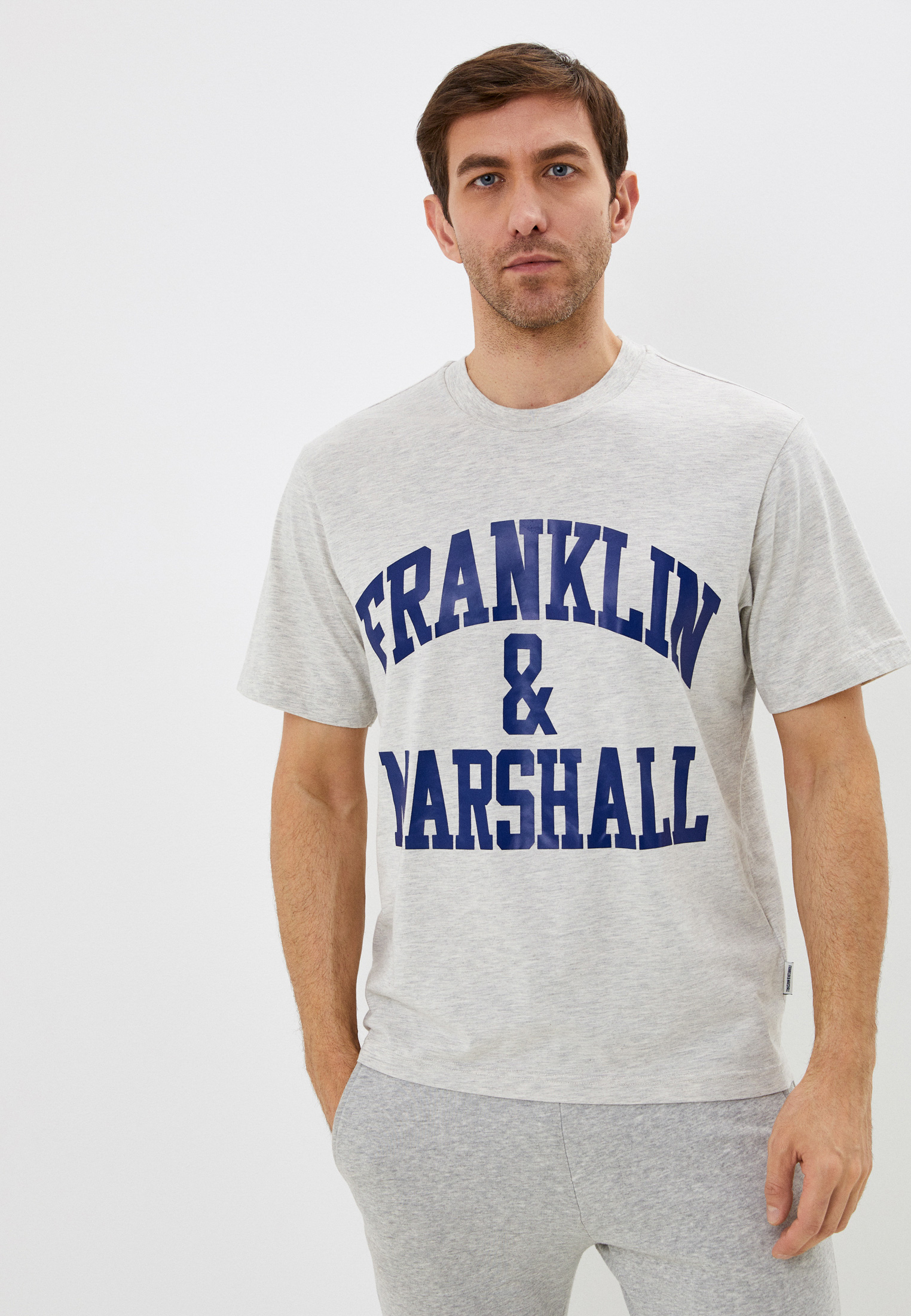 Футболка Franklin & Marshall, цвет: серый, RTLACG945701 — купить в ...