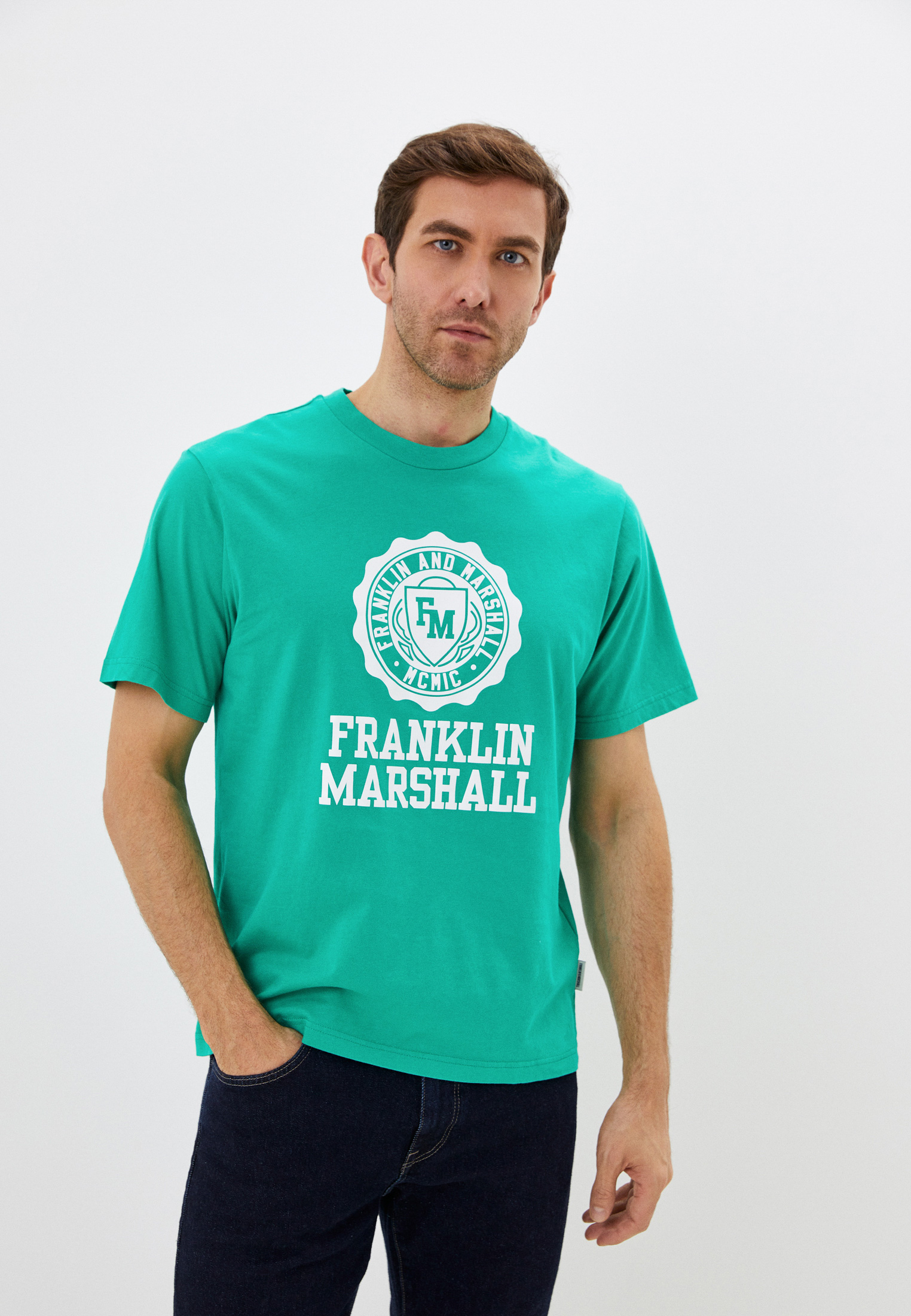 Футболка Franklin & Marshall, цвет: зеленый, RTLACG945801 — купить в ...