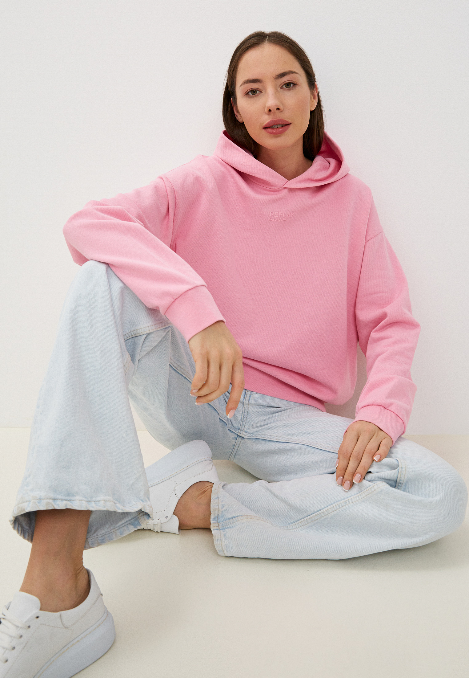 Худи Replay, цвет: розовый, RTLACG956301 — купить в интернет-магазине ...