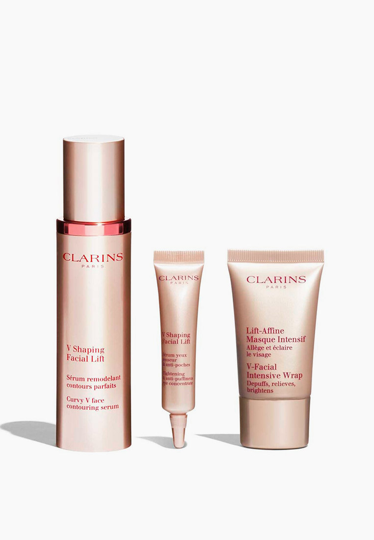 Набор для ухода за лицом Clarins Набор в косметичке., цвет: прозрачный ...