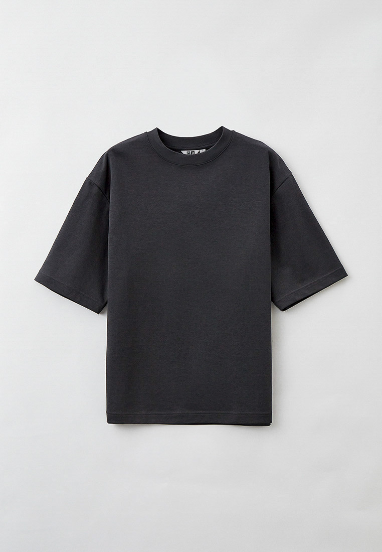 Футболка UNIQLO Uniqlo U AIRism с хлопком, цвет: серый, RTLACH258401 ...