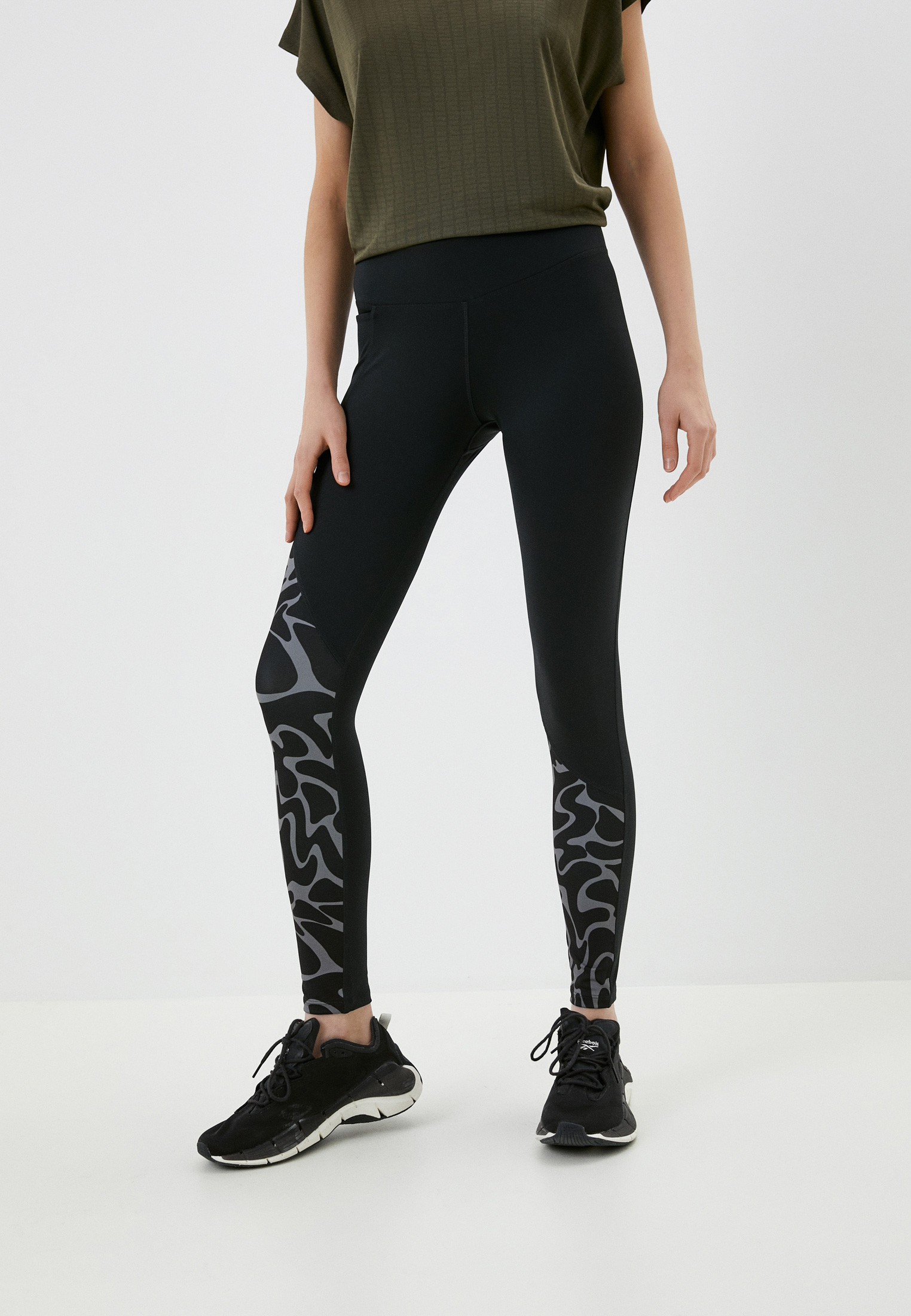 Тайтсы Reebok RUNNING AOP TIGHT, цвет: черный, RTLACH400401 — купить в ...