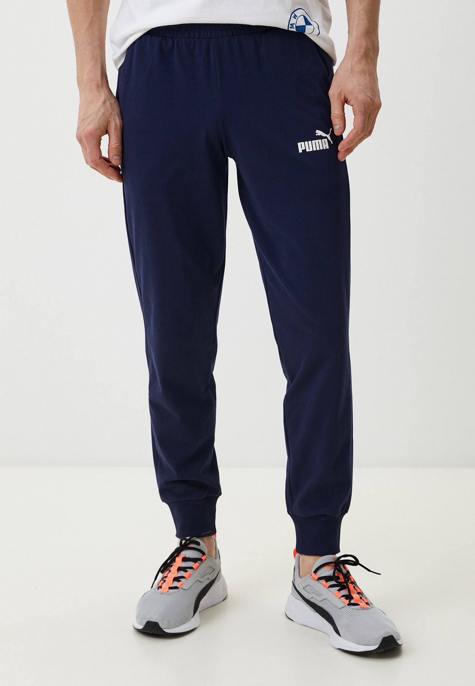 Брюки спортивные PUMA ESS Jersey Pants cl Peacoat, цвет: синий ...