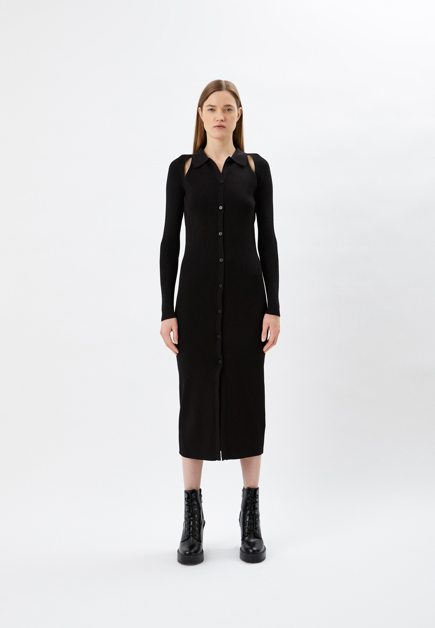 Платье Calvin Klein, цвет: черный, RTLACH818801 — купить в интернет ...