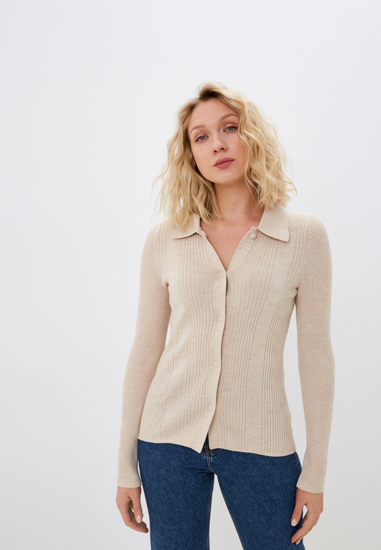 Кардиган Tommy Hilfiger, цвет: бежевый, RTLACH914301 — купить в ...