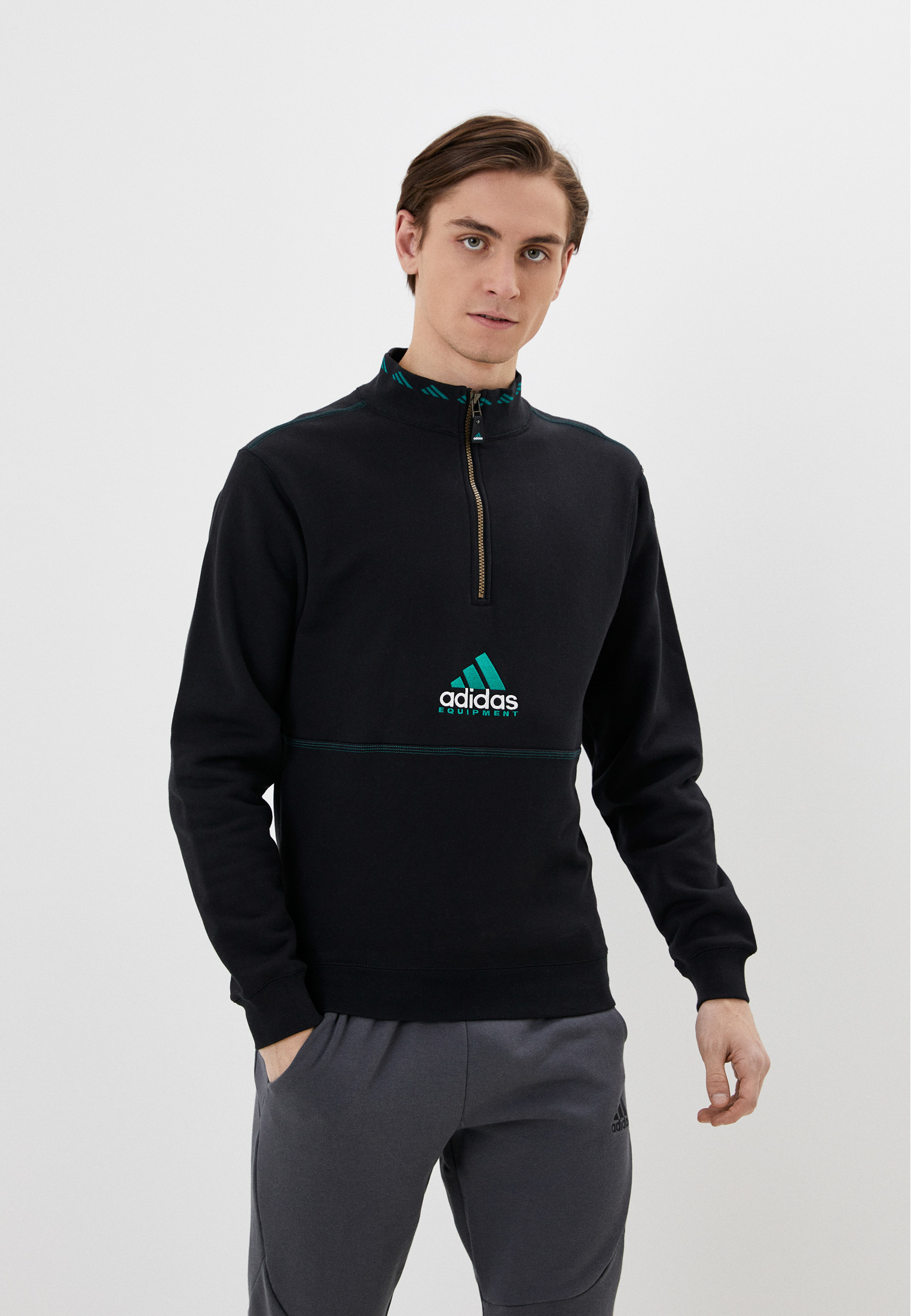 adidas Originals EQT 1 4 ZIP BLACK RTLACH922401 Lamoda
