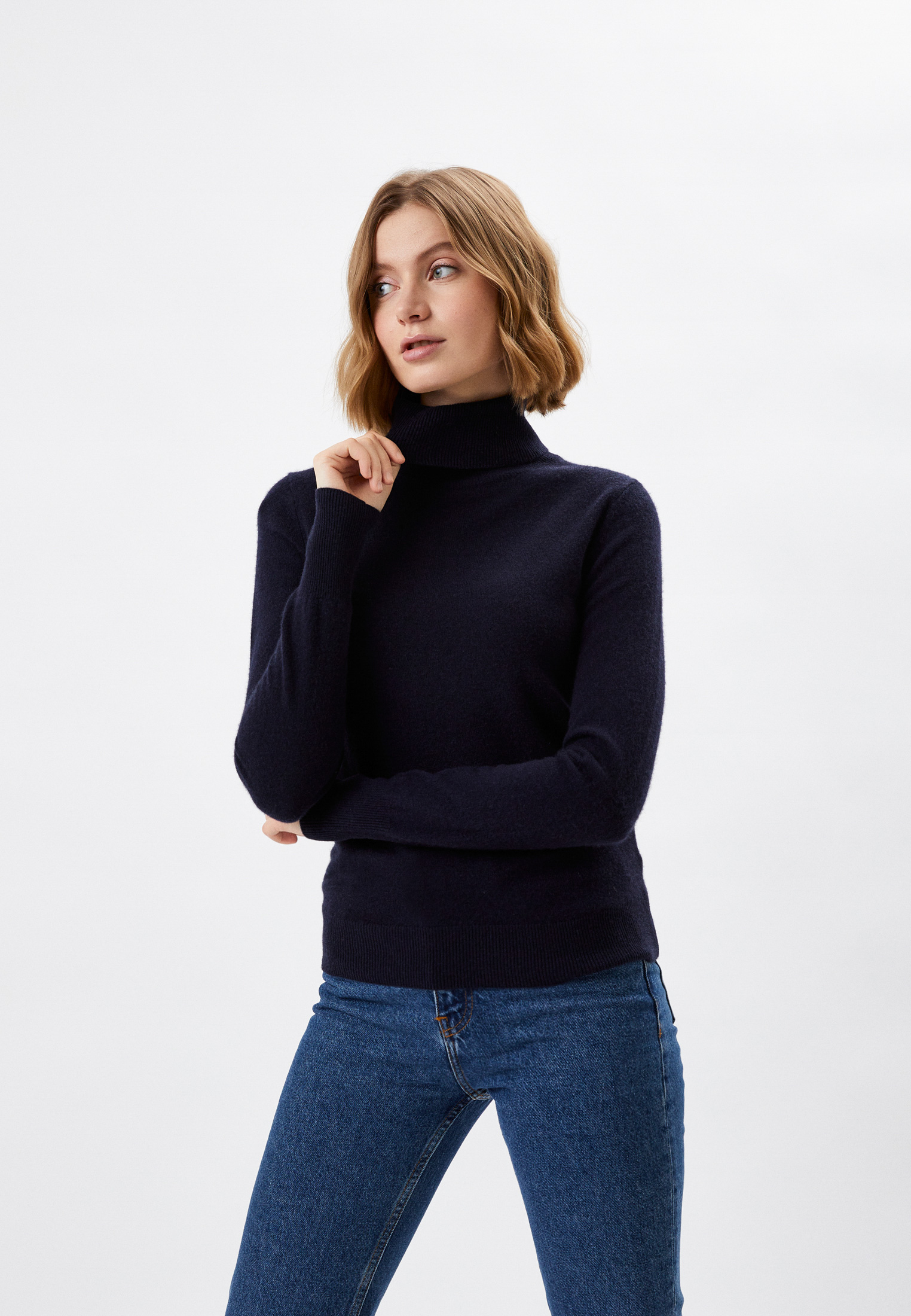Водолазка UNIQLO из кашемира, цвет: синий, RTLACH978201 — купить в ...