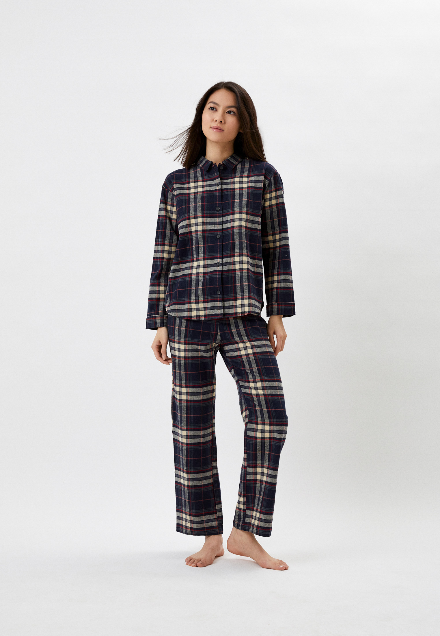 Пижама UNIQLO из фланели, цвет: синий, RTLACI091501 — купить в интернет ...