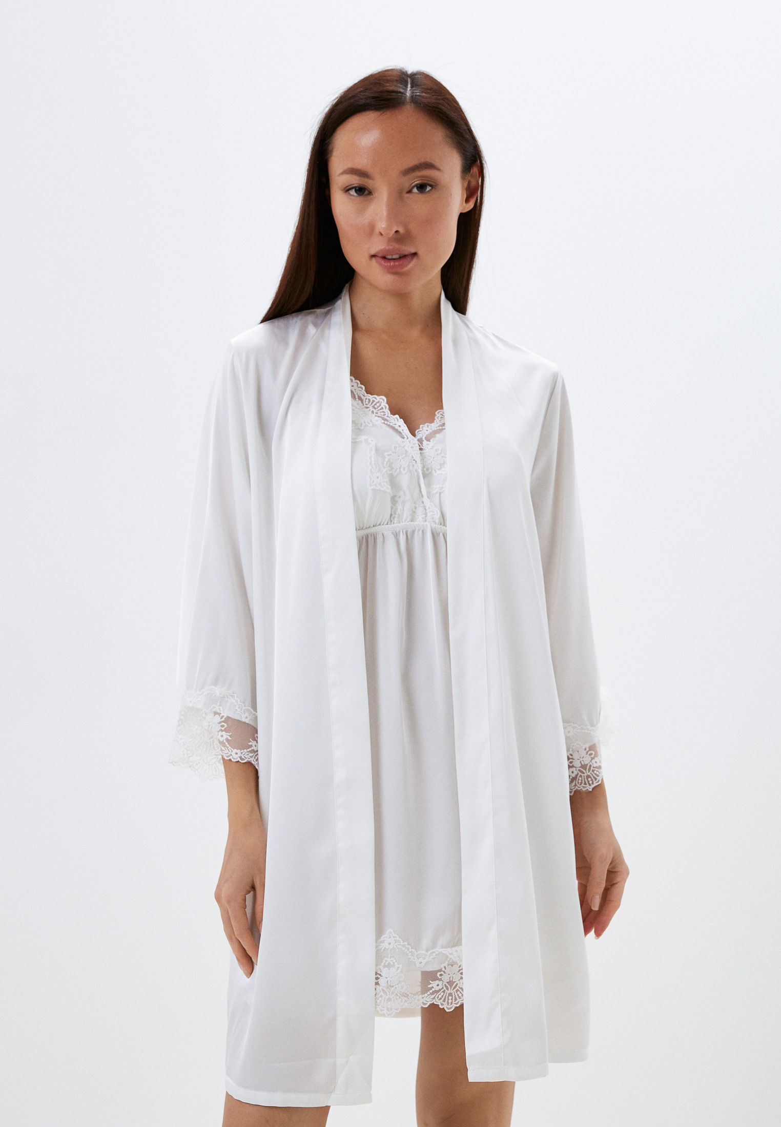 Халат и сорочка ночная Fielsi, цвет: белый, RTLACI551901 — купить в ...