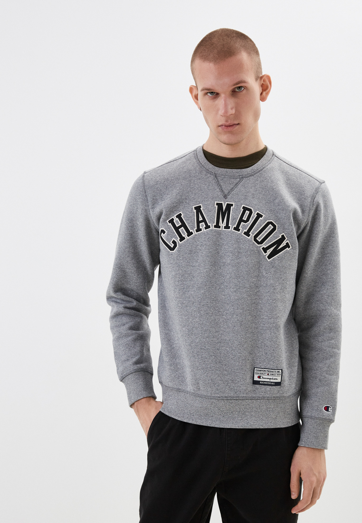 Свитшот Champion, цвет: серый, RTLACI643801 — купить в интернет ...