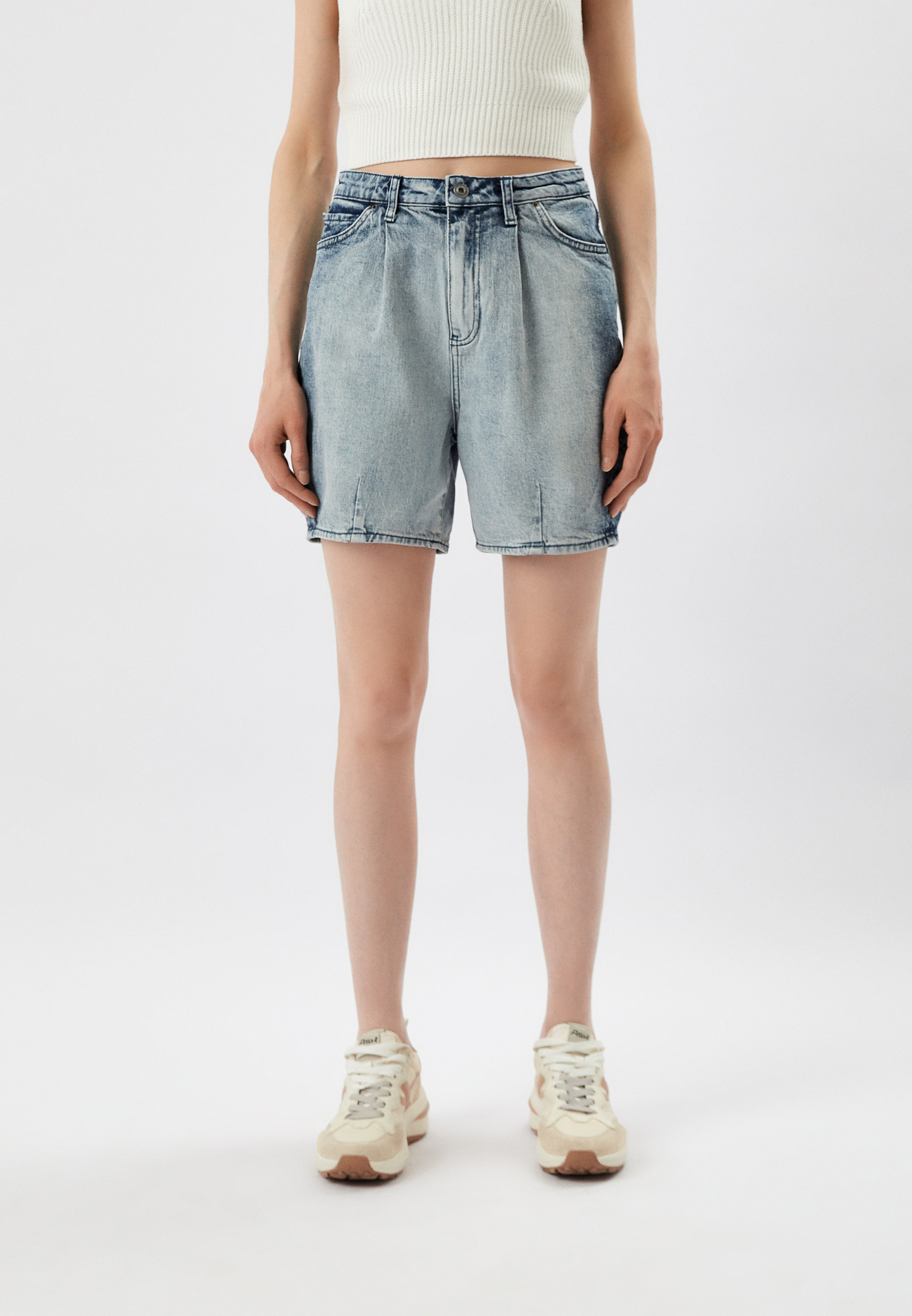 Шорты джинсовые Armani Exchange, цвет: голубой, RTLACI890001 — купить в ...