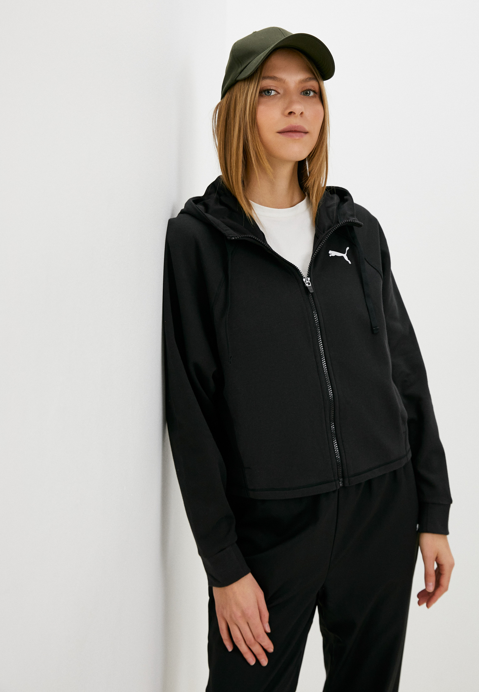 Толстовка PUMA MODERN SPORTS Full-Zip Hoodie PUMA Black, цвет: черный ...