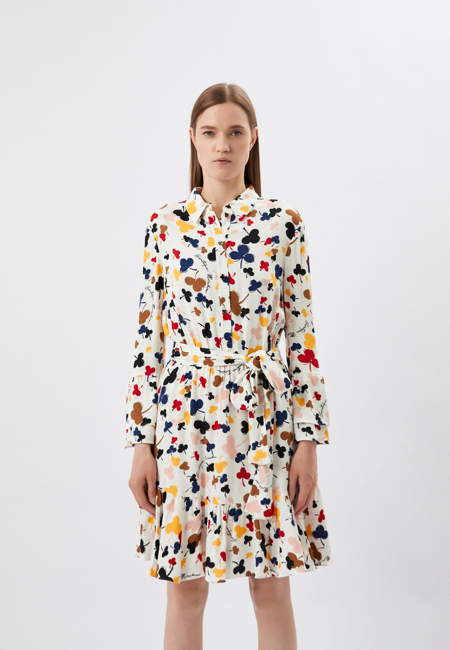Платье Moschino, цвет: белый, RTLACJ413501 — купить в интернет-магазине ...