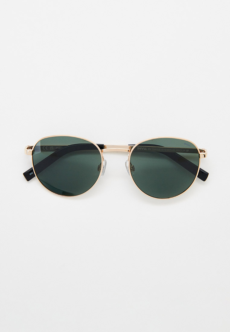 Очки солнцезащитные Invu с поляризационными линзами, цвет: золотой ...