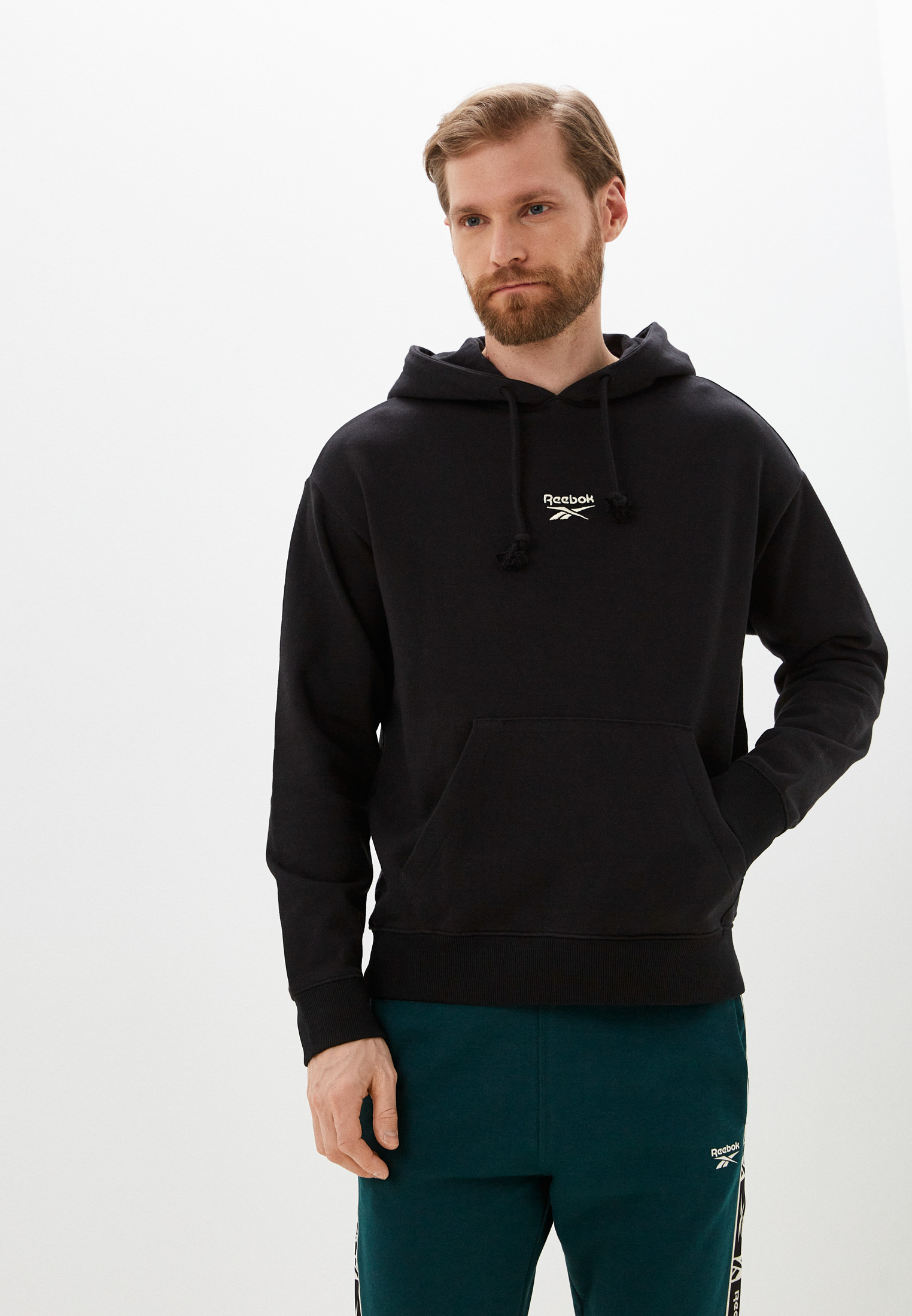Reebok logo clearance hoodie
