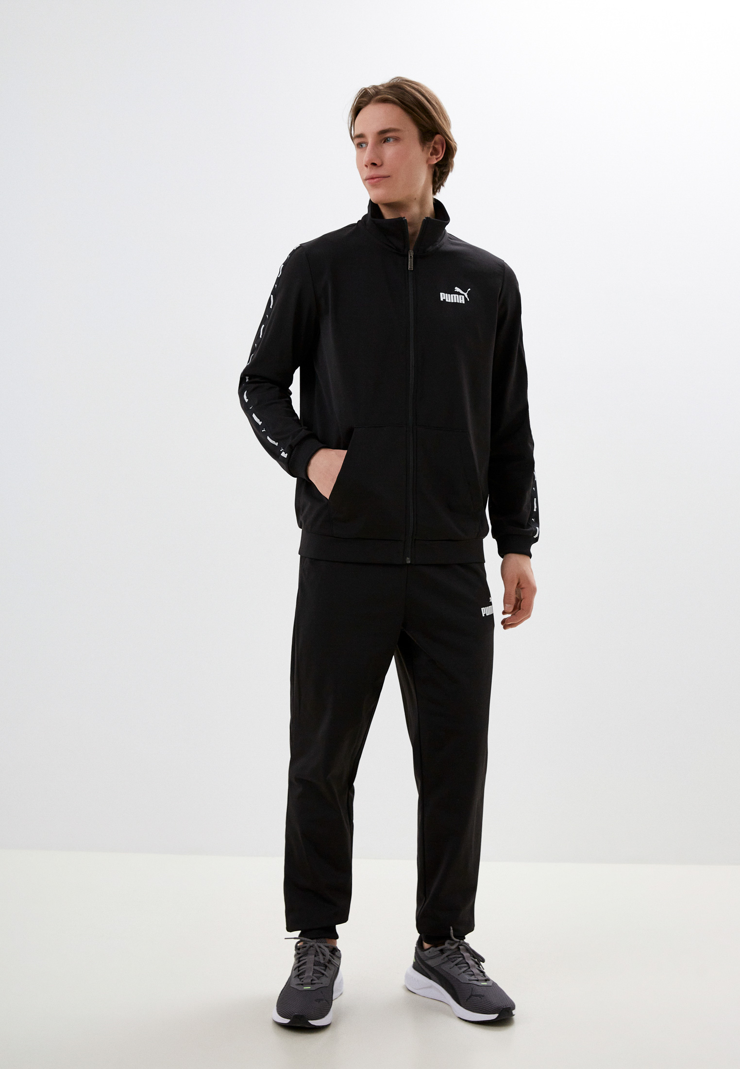 Костюм спортивный PUMA Tape Poly Suit cl Puma Black, цвет: черный ...