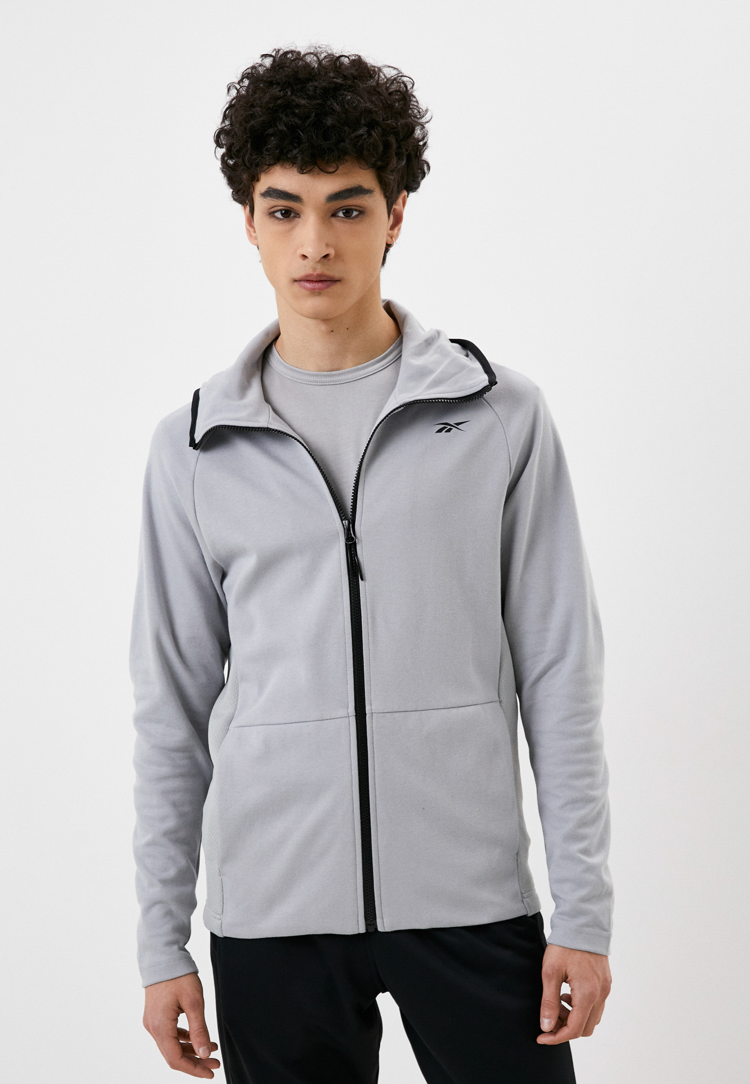 Толстовка Reebok, цвет: серый, RTLACK368301 — купить в интернет ...