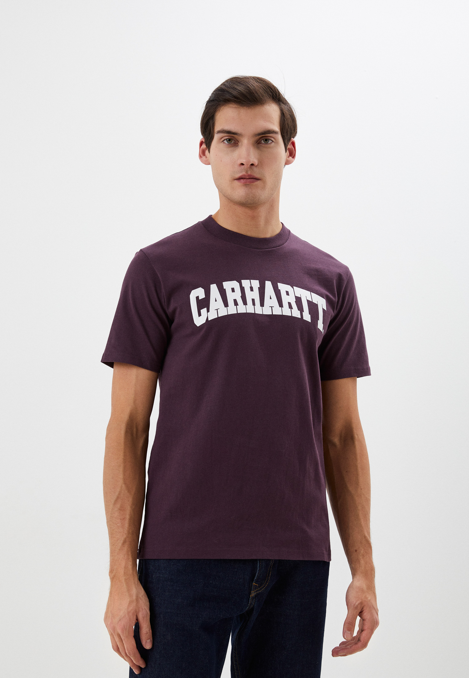 Футболка Carhartt WIP, цвет: фиолетовый, RTLACK408501 — купить в ...