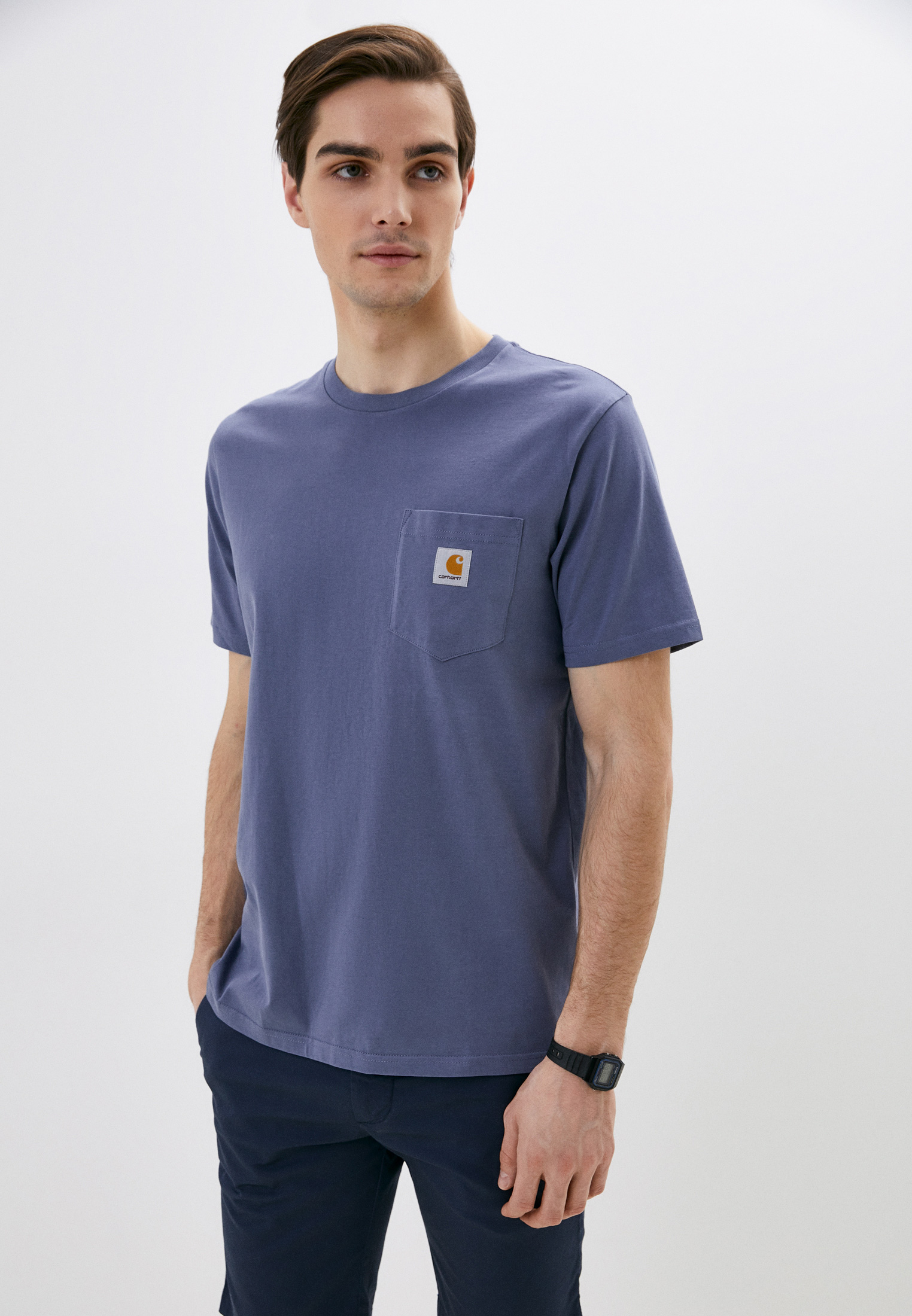 Футболка Carhartt WIP, цвет: фиолетовый, RTLACK410101 — купить в ...