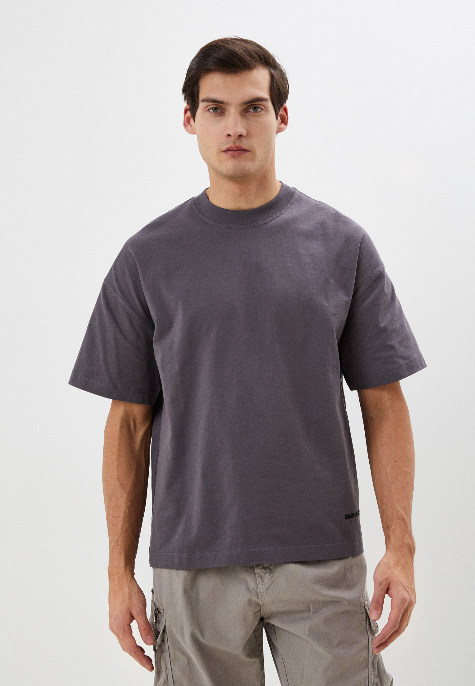 Футболка Carhartt WIP, цвет: серый, RTLACK413701 — купить в интернет ...