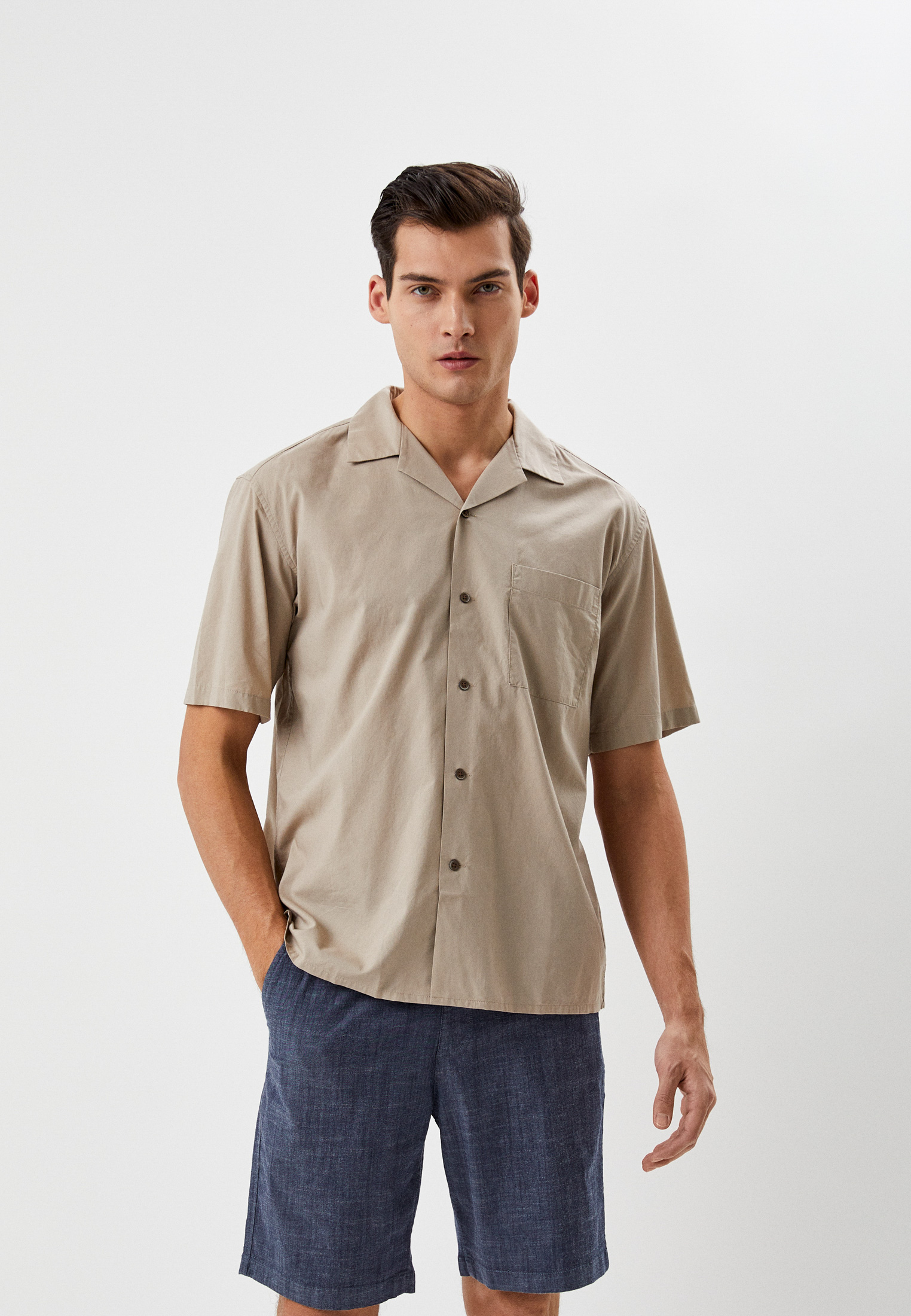 Рубашка UNIQLO, цвет: бежевый, RTLACK550201 — купить в интернет ...