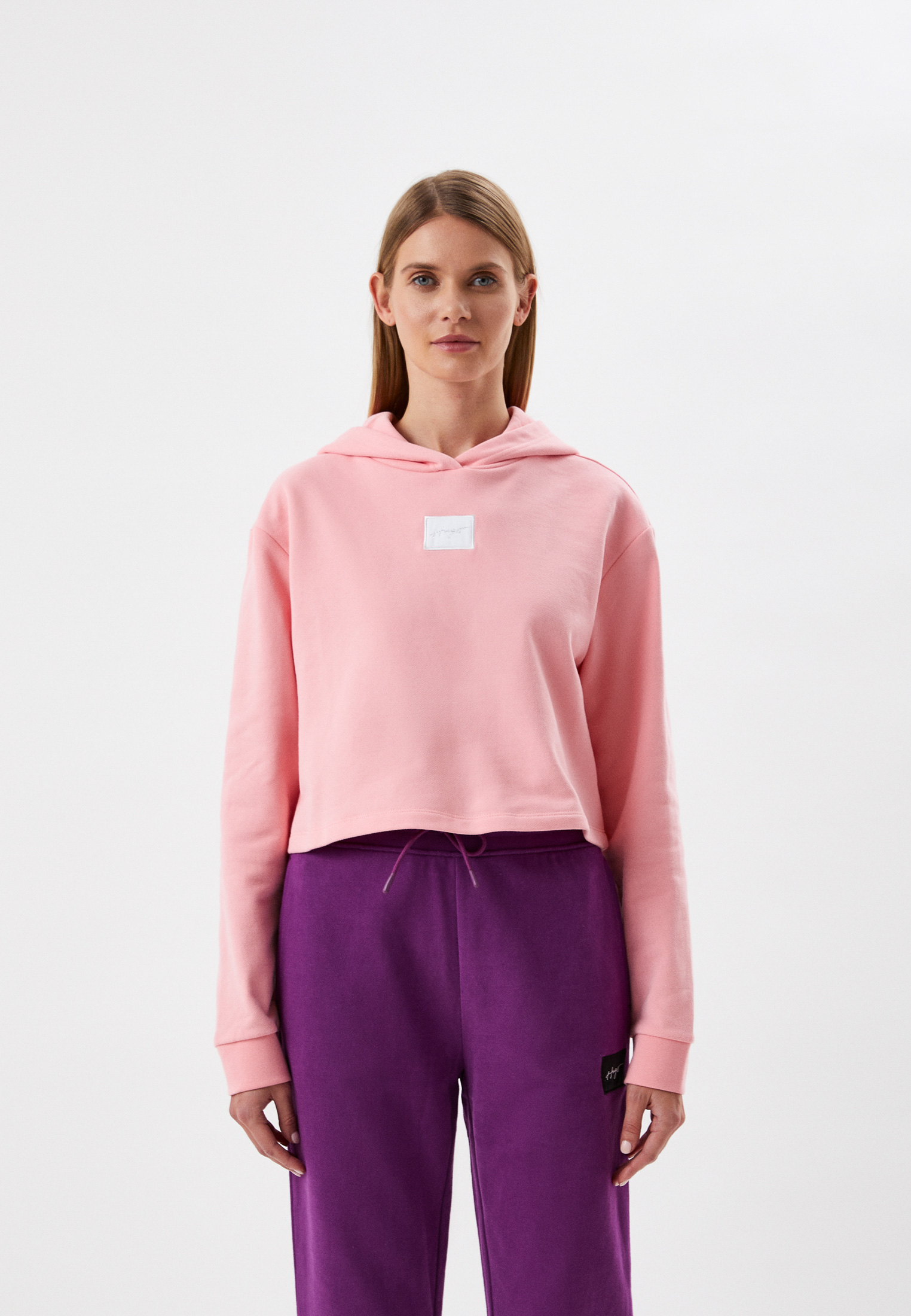 Худи Hugo, цвет: розовый, RTLACK585301 — купить в интернет-магазине Lamoda