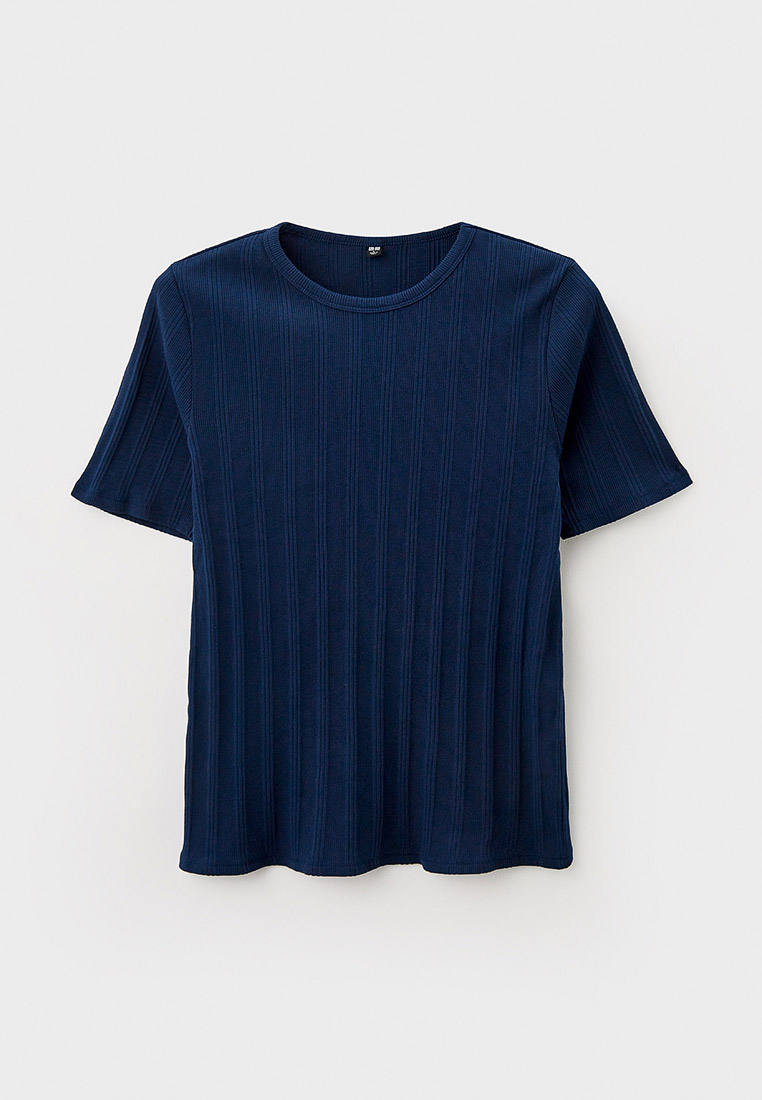 Футболка UNIQLO в рубчик, цвет: синий, RTLACK640401 — купить в интернет ...