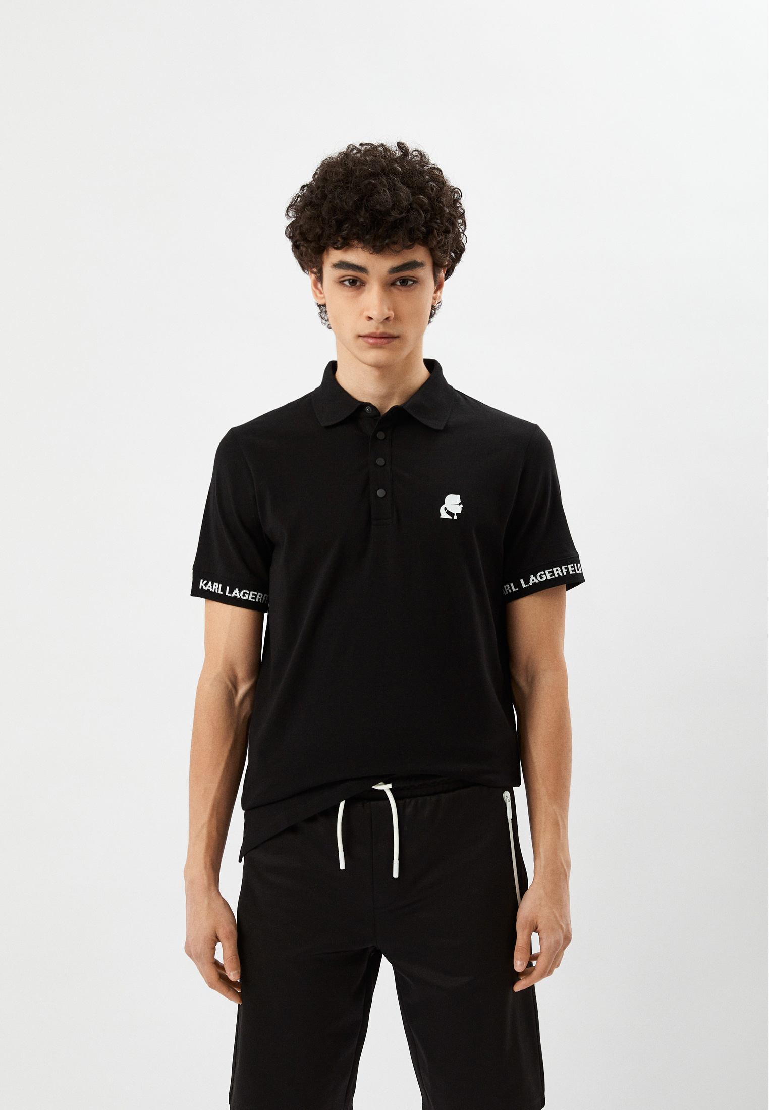 Поло Karl Lagerfeld, цвет: черный, RTLACK686801 — купить в интернет ...