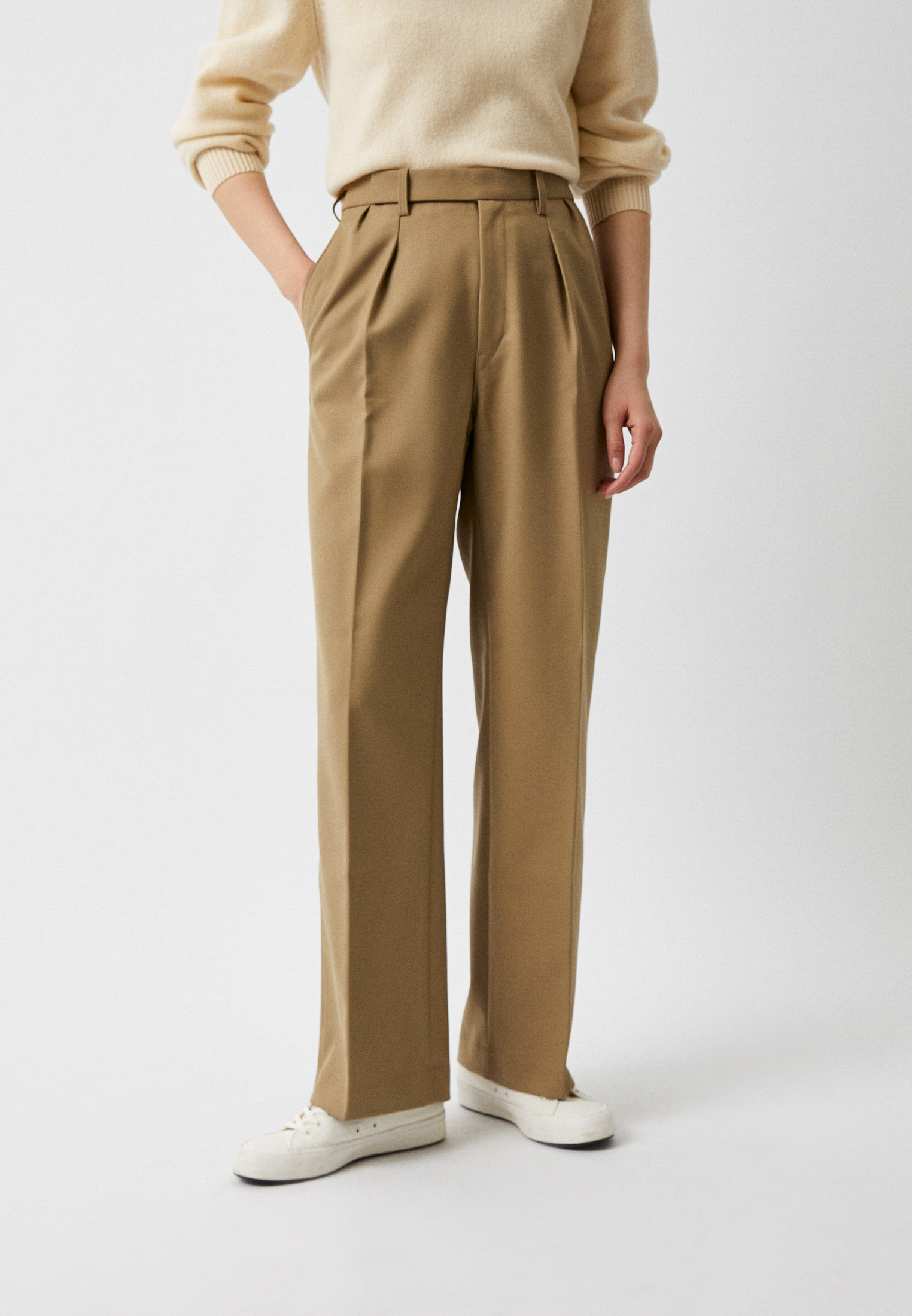 Брюки UNIQLO Uniqlo U, цвет: бежевый, RTLACK751901 — купить в интернет ...