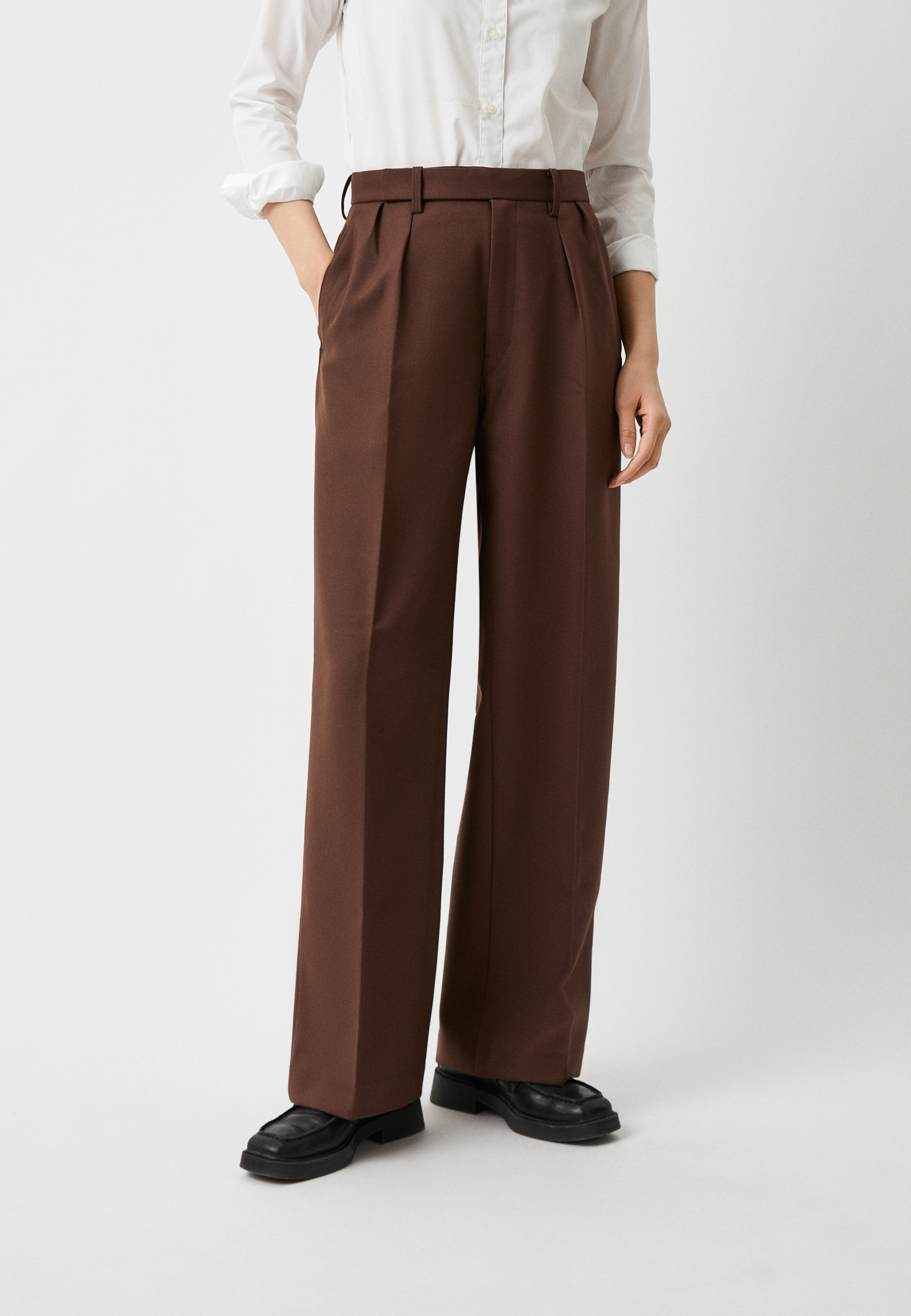Брюки UNIQLO Uniqlo U, цвет: коричневый, RTLACK752001 — купить в ...