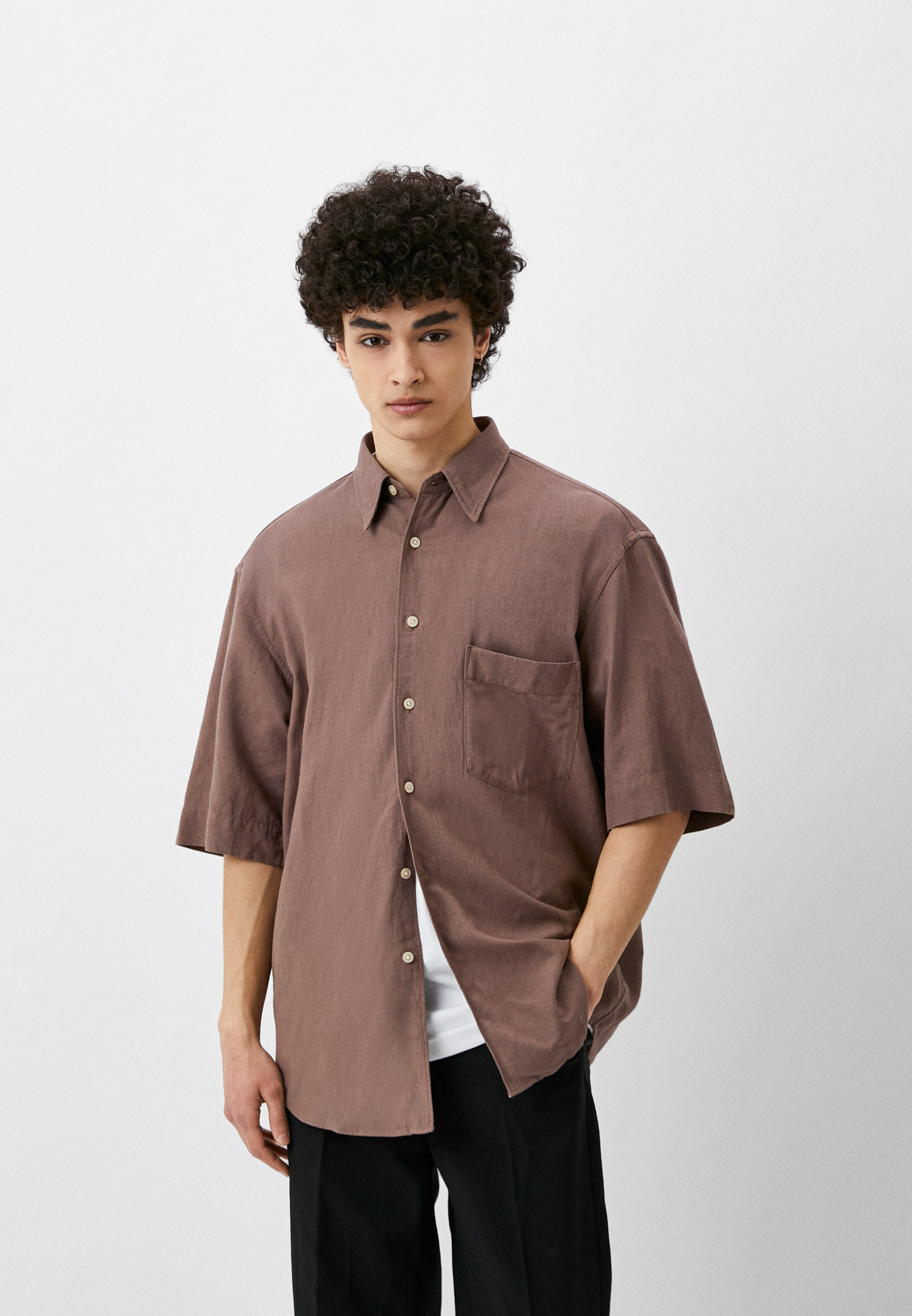 Рубашка UNIQLO, цвет: коричневый, RTLACK765801 — купить в интернет ...