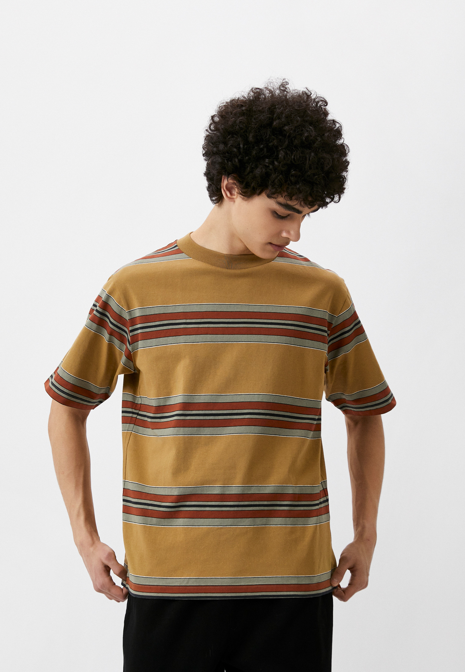 Футболка UNIQLO Uniqlo U, цвет: коричневый, RTLACK797501 — купить в ...