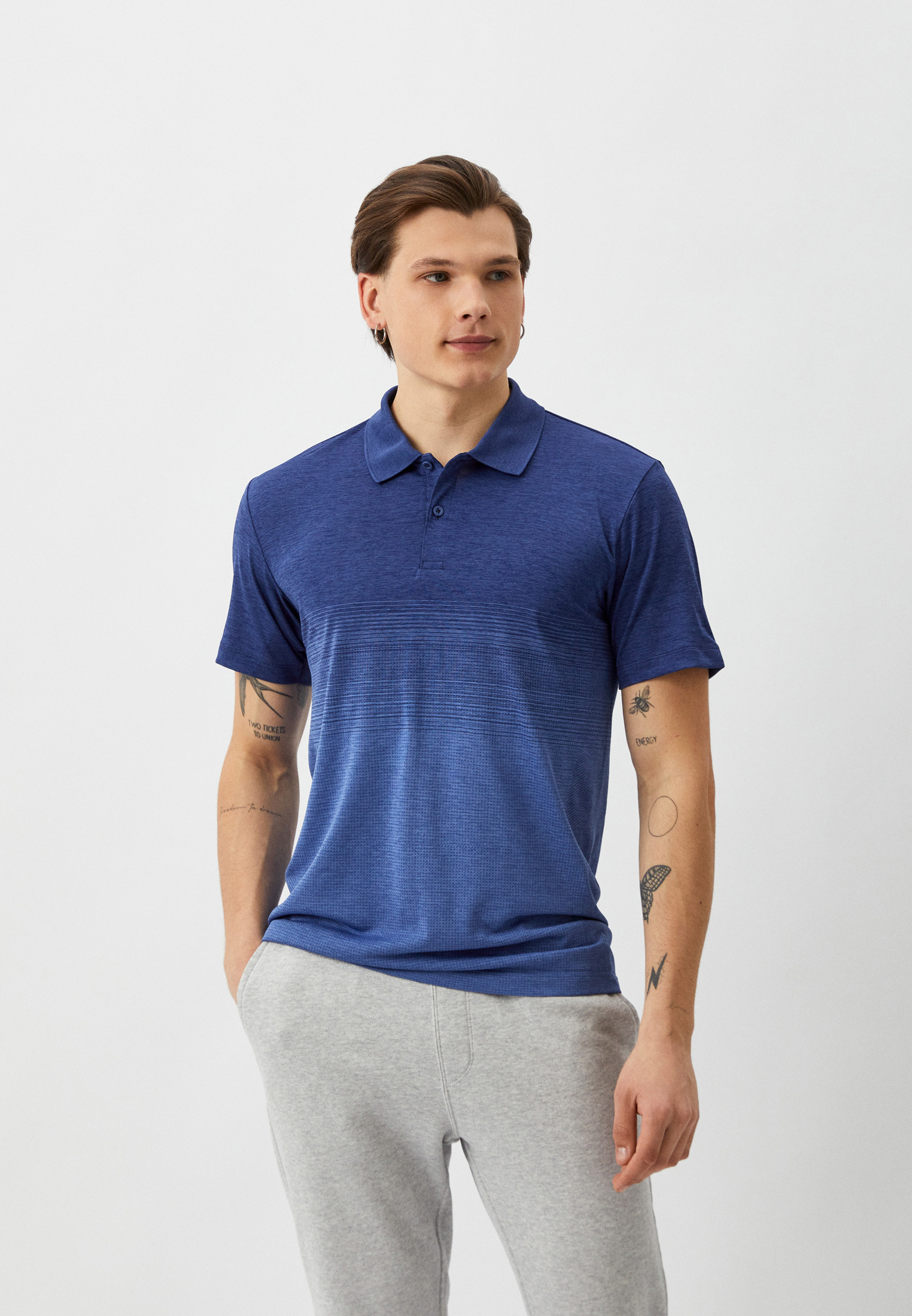 Поло UNIQLO DRY-EX, цвет: синий, RTLACK886601 — купить в интернет ...