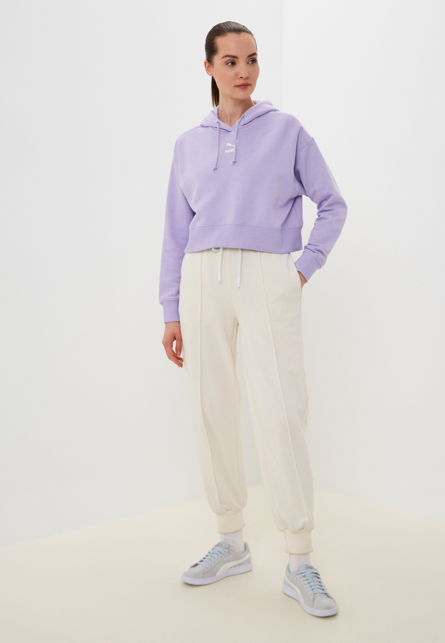 PUMA CLASSICS Cropped Hoodie TR Vivid Violet RTLACK915001 Lamoda