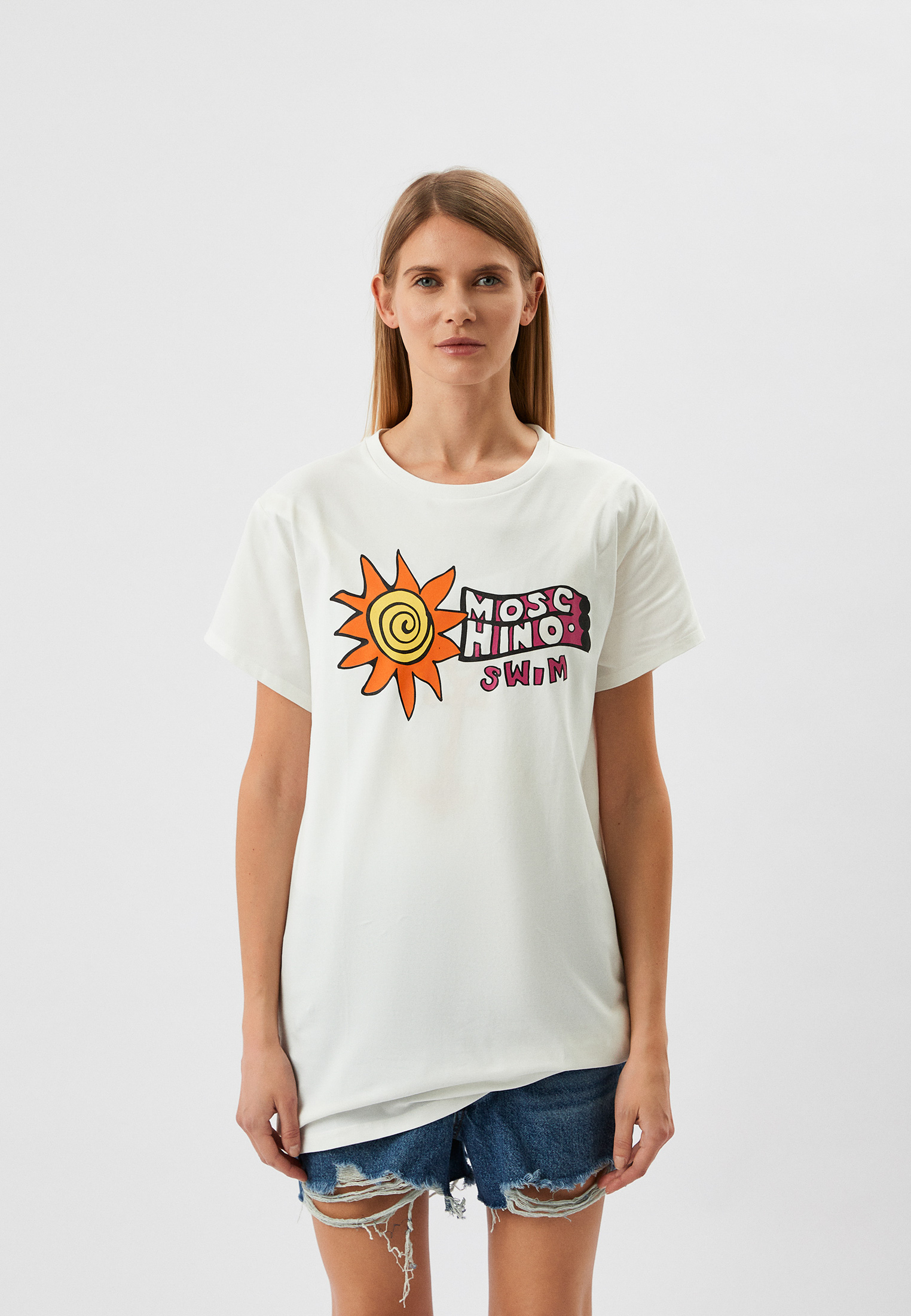 Футболка Moschino Swim, цвет: белый, RTLACL031301 — купить в интернет ...