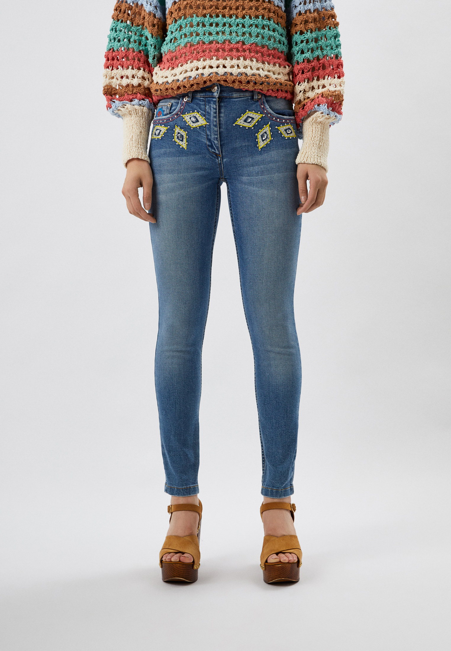 Джинсы Moschino, цвет: голубой, RTLACL114501 — купить в интернет ...