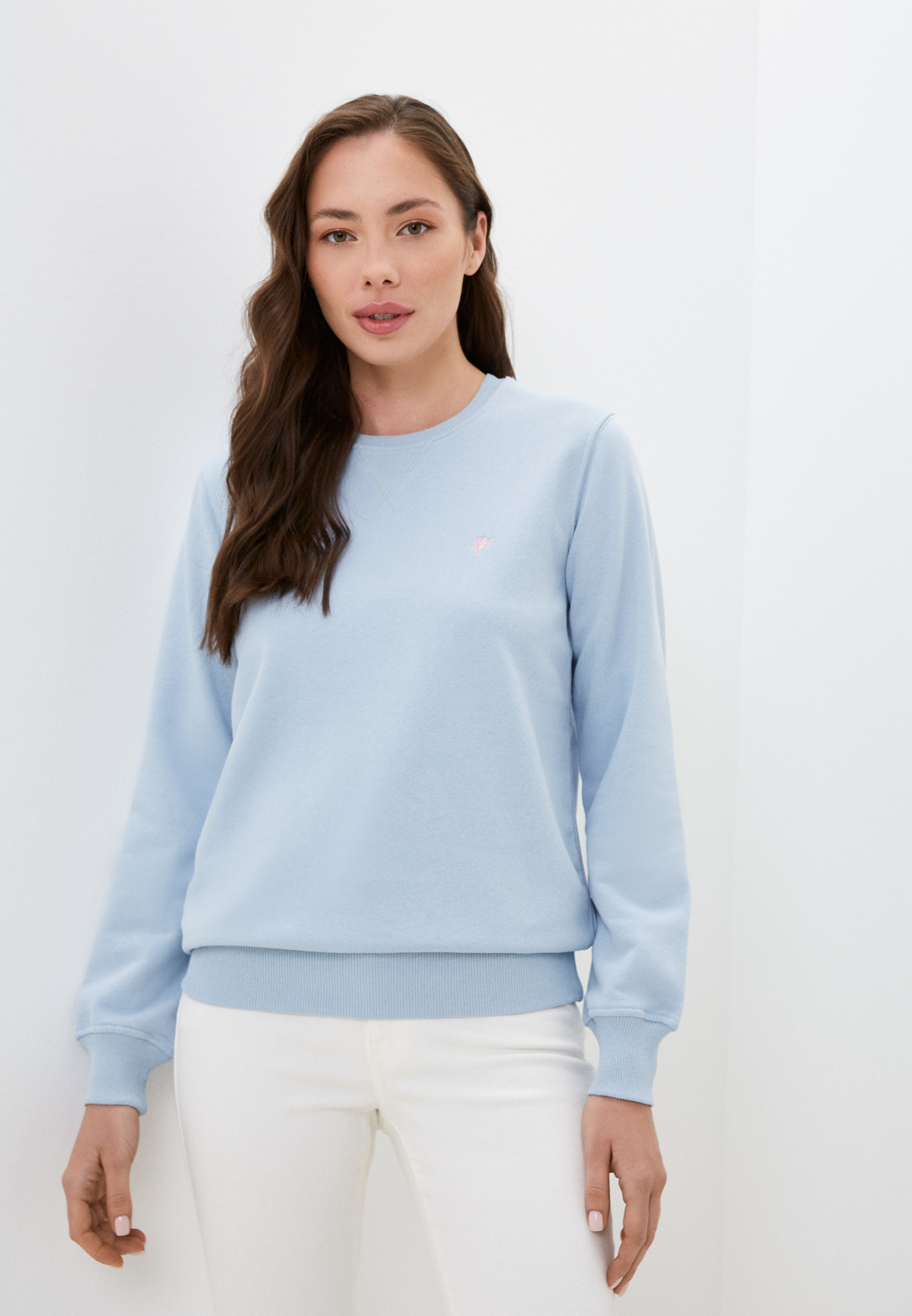 Свитшот Denim Culture, цвет: голубой, RTLACL618401 — купить в интернет ...