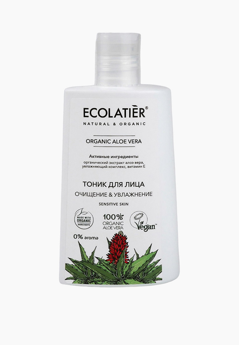 Тоник для лица Ecolatier ОЧИЩЕНИЕ & УВЛАЖНЕНИЕ ORGANIC ALOE VERA, 250 ...
