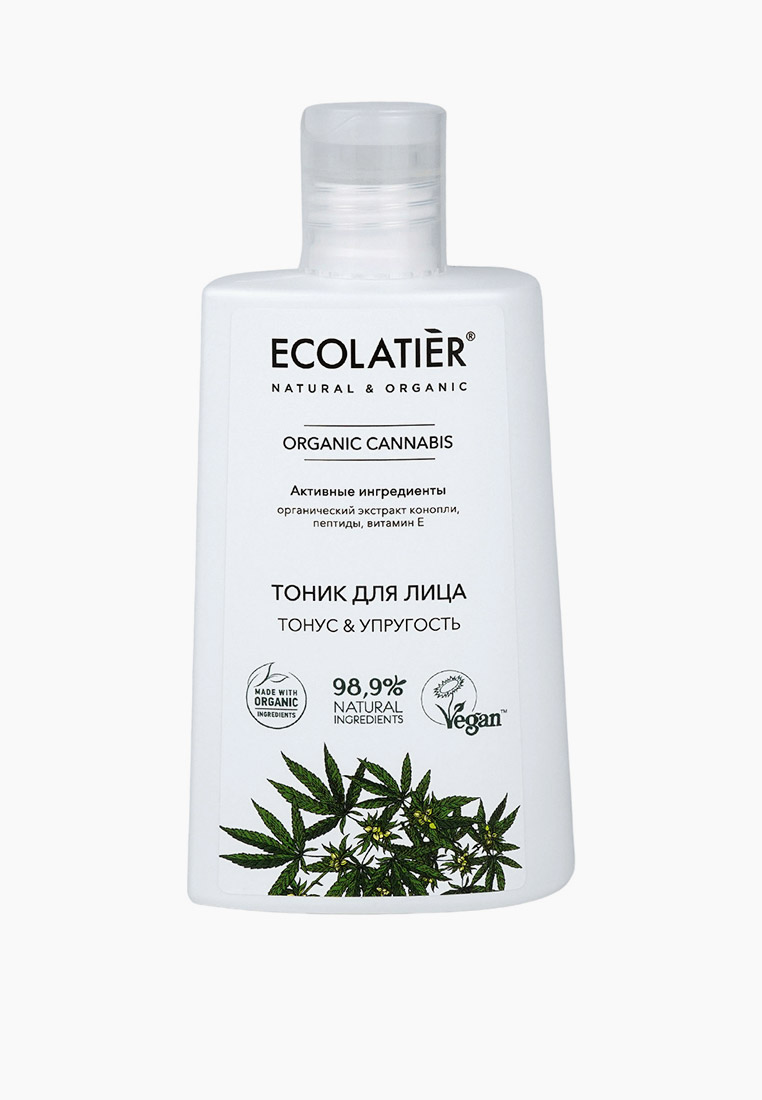 Тоник для лица Ecolatier ORGANIC CANNABIS, 250 мл, цвет: прозрачный ...